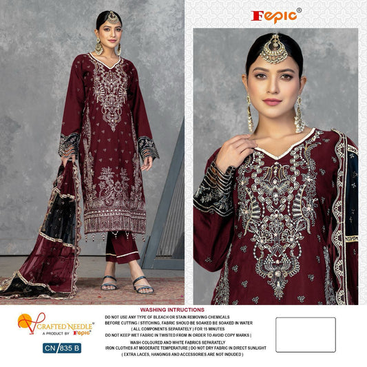 Cn- 835-B Crafted Needle Pakistani Readymade Suits