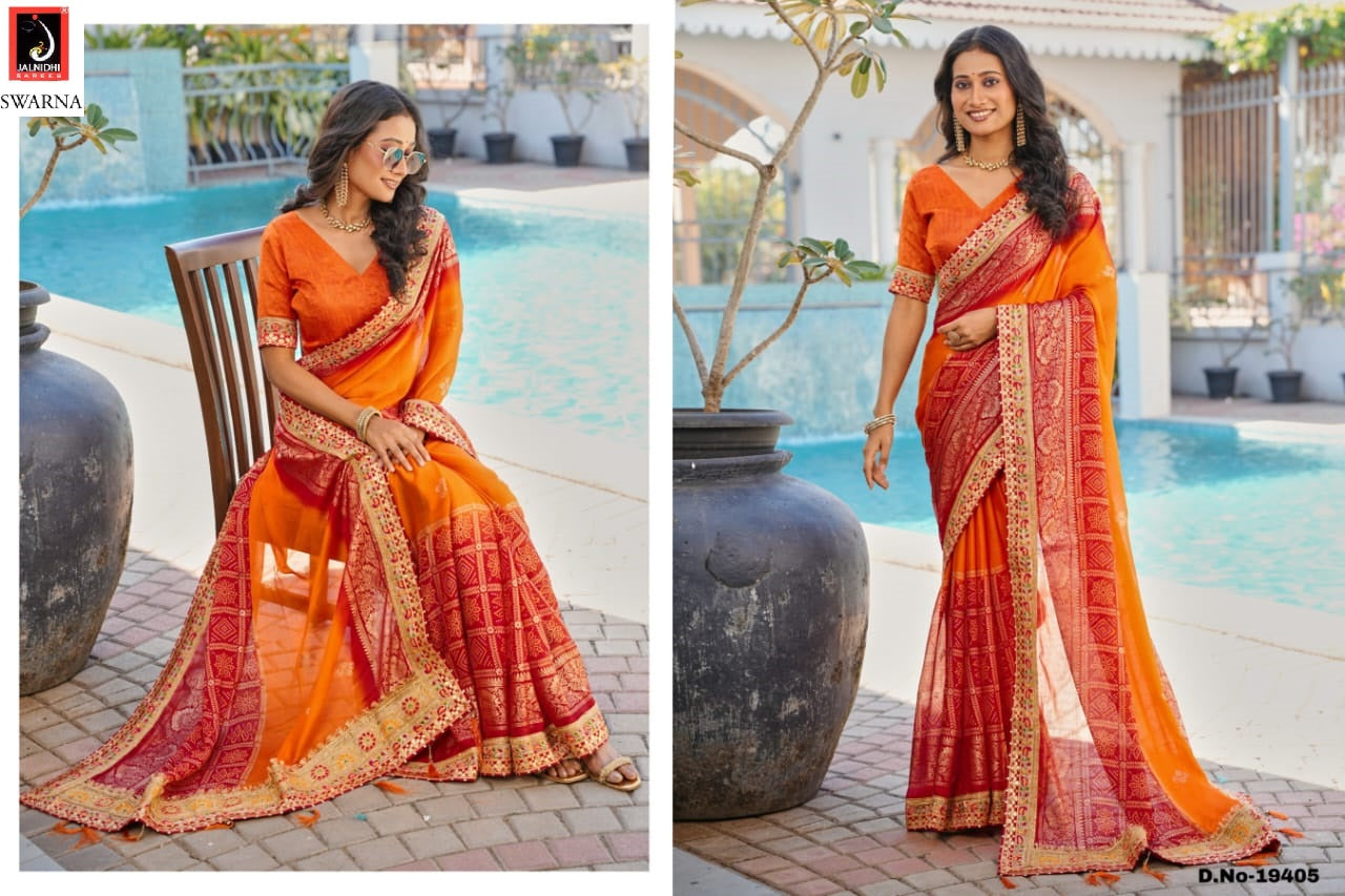 19405 Swarna Jalnidhi Chiffon Sarees