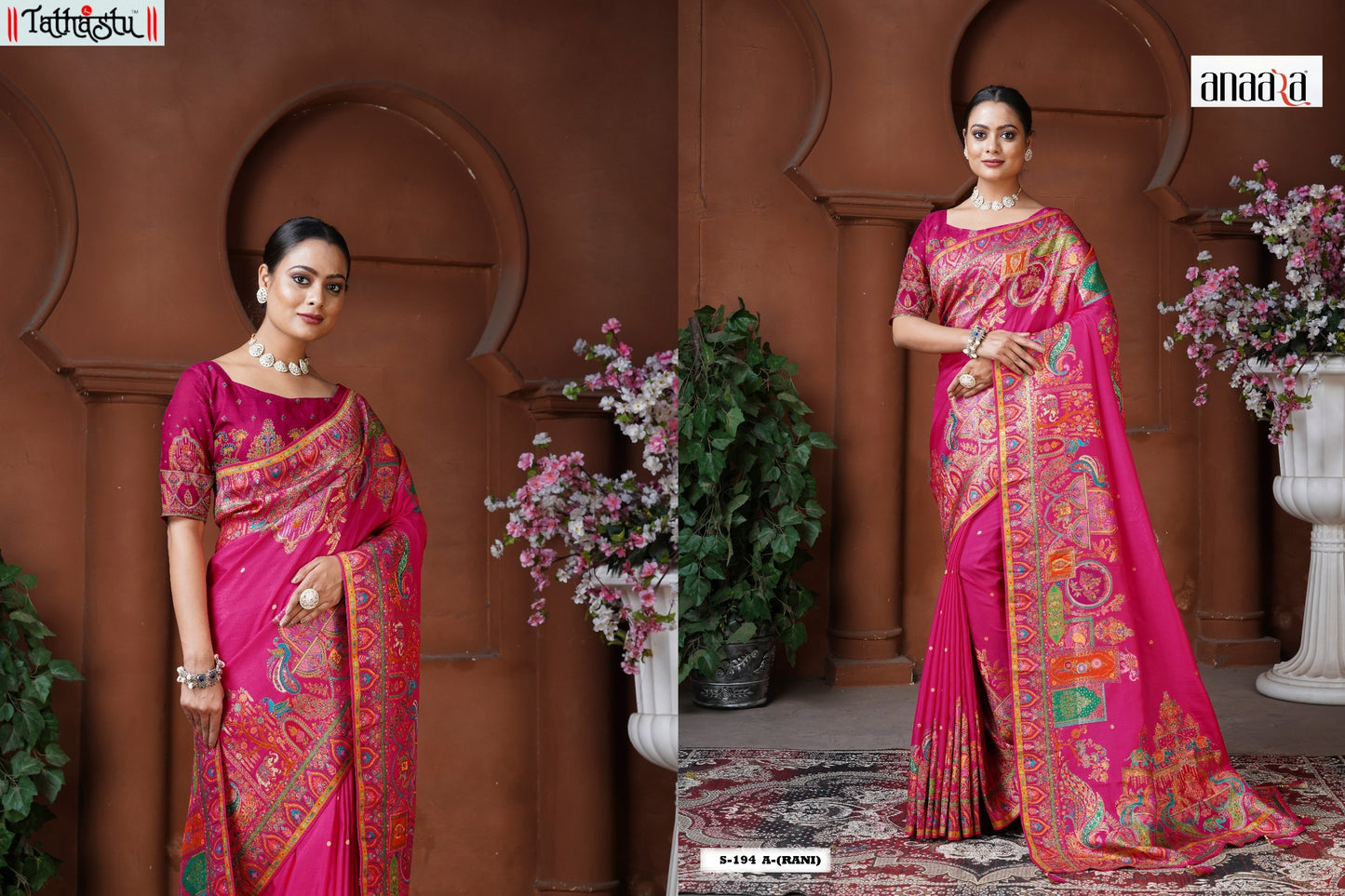 194A Anaara Postion Dola Silk Tathastu Silk Sarees
