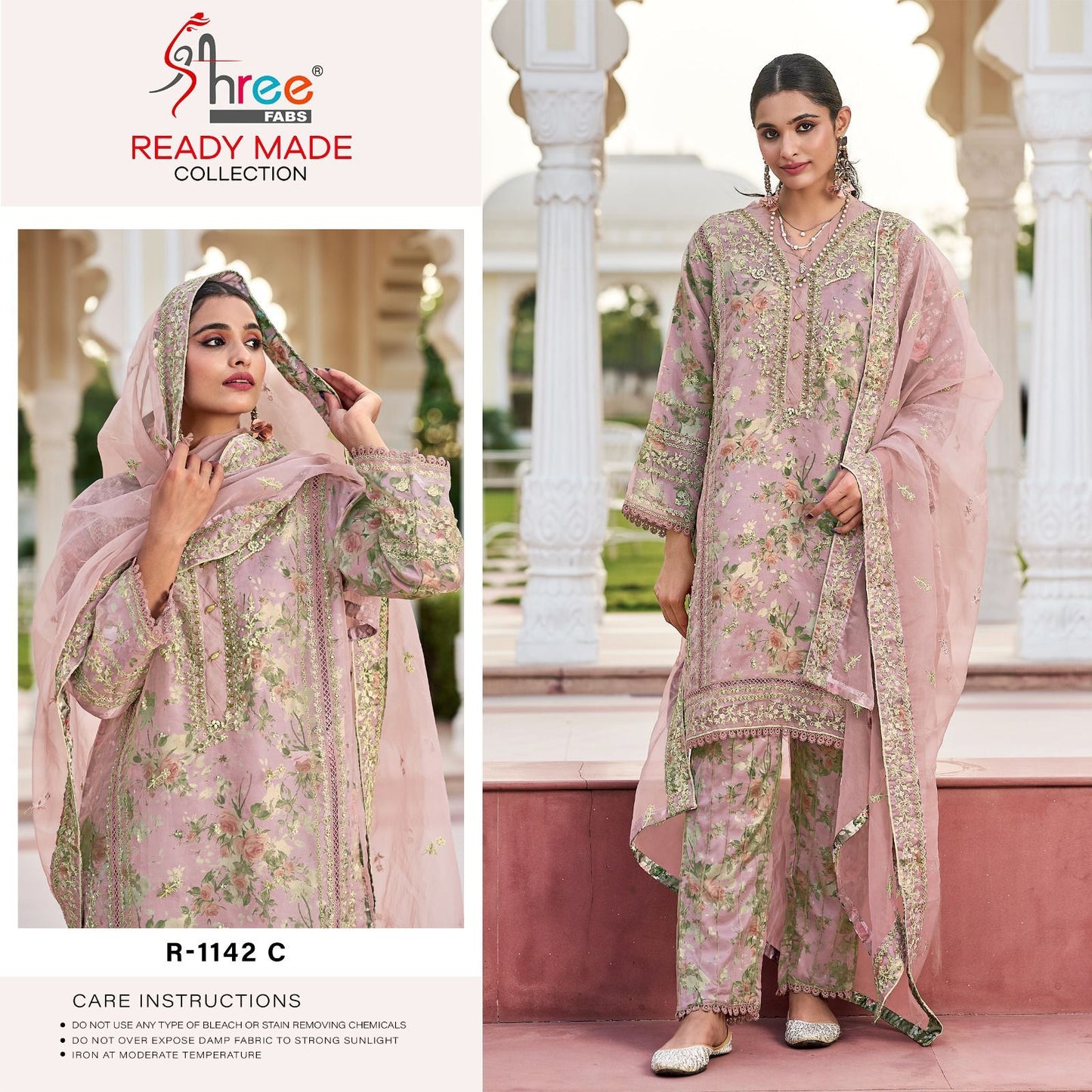 R-1142-C Shree Fabs Pakistani Readymade Suits