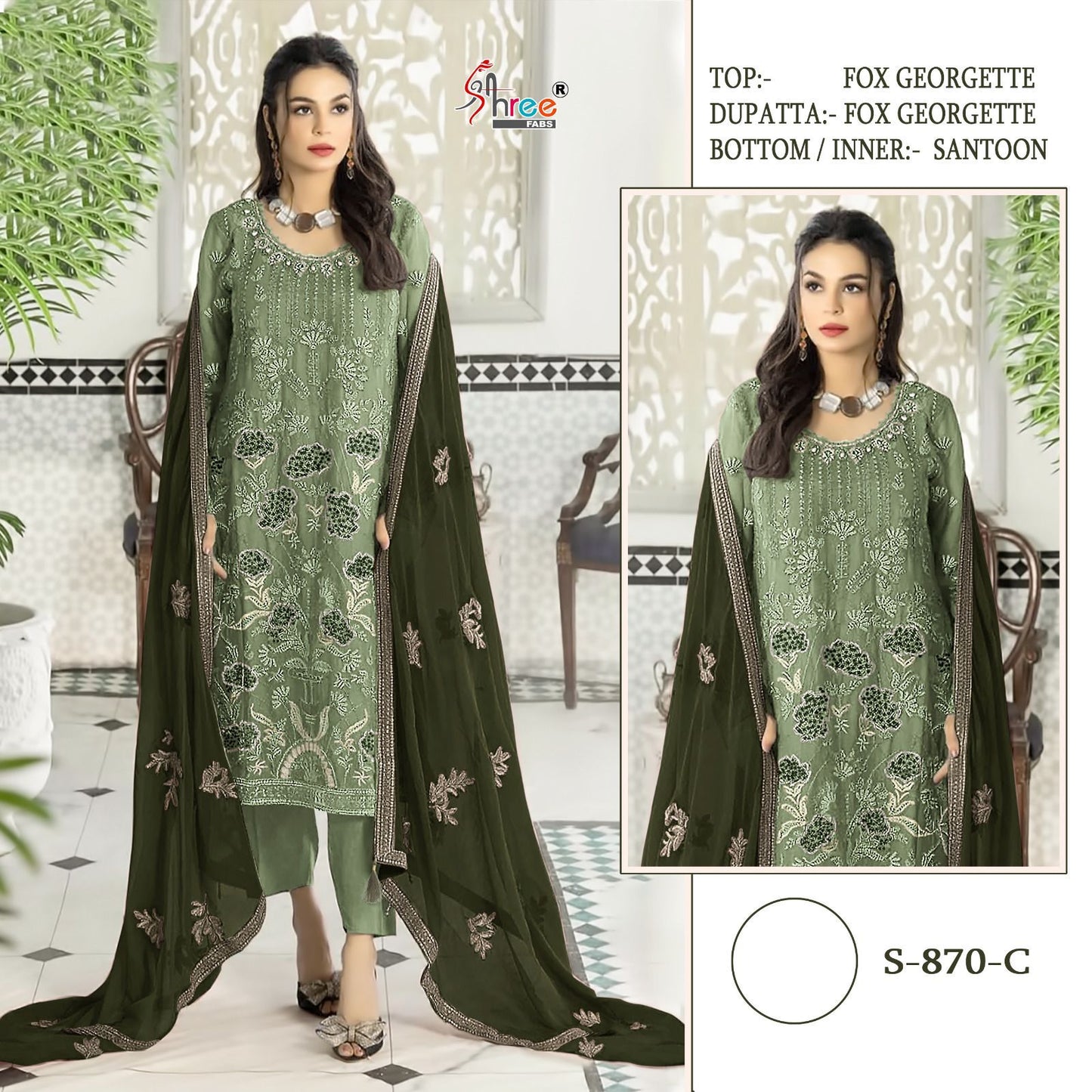 S-870-C Shree Fabs Pakistani Salwar Suits