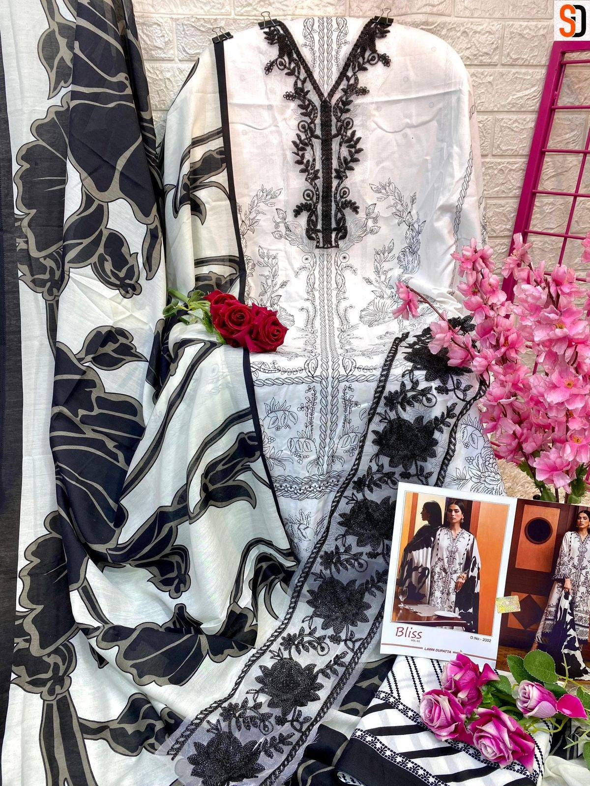 2002 Shraddha Designer Lawn Cotton Pakistani Salwar Suits