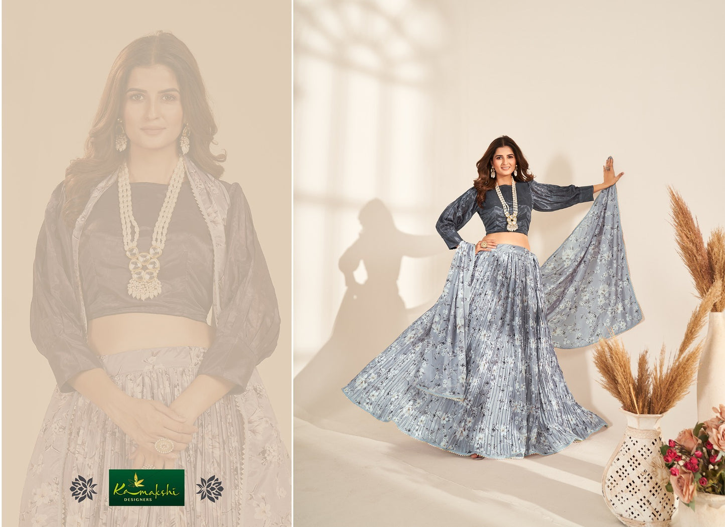 2005 Valisha Kamakshi Pure Organza Readymade Lehenga Choli