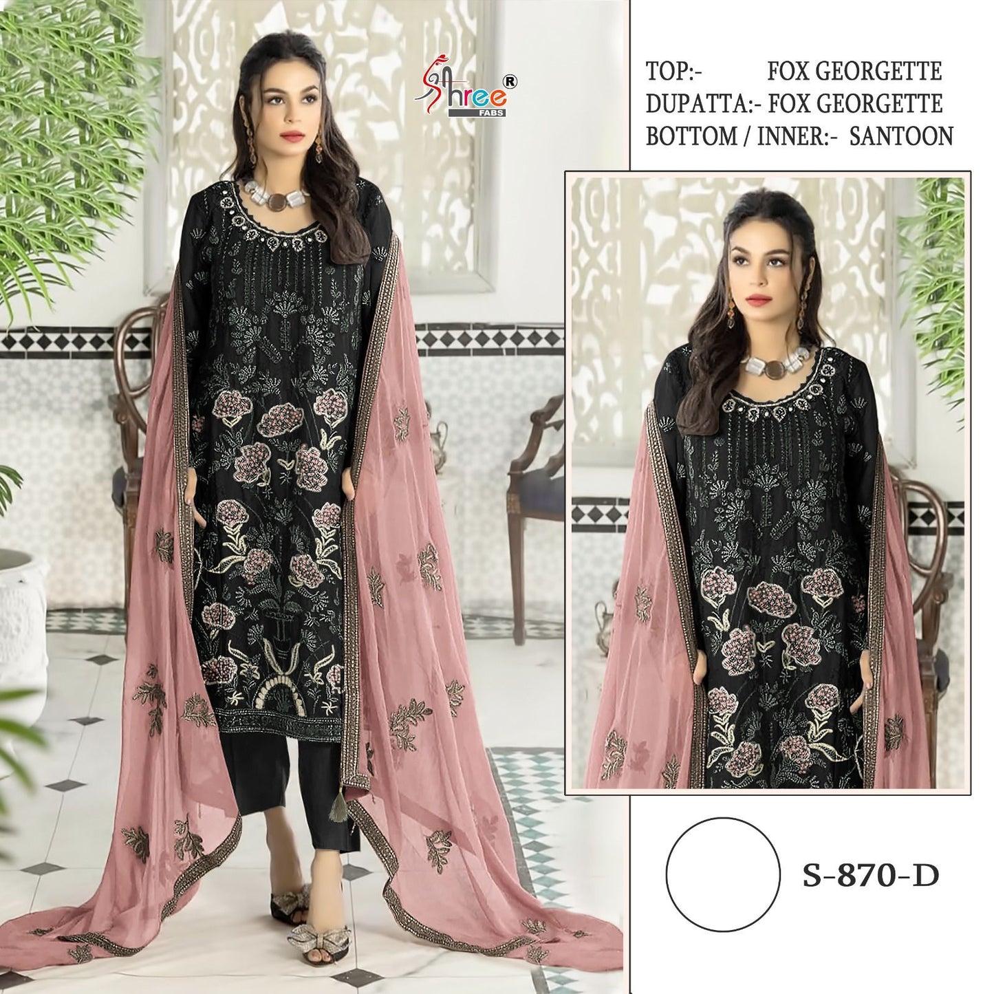 S-870-D Shree Fabs Pakistani Salwar Suits
