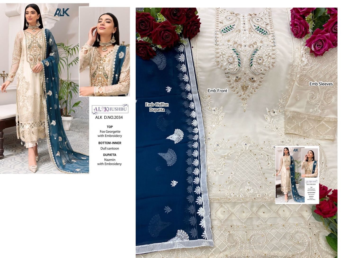 2034 Alk Pakistani Salwar Suits