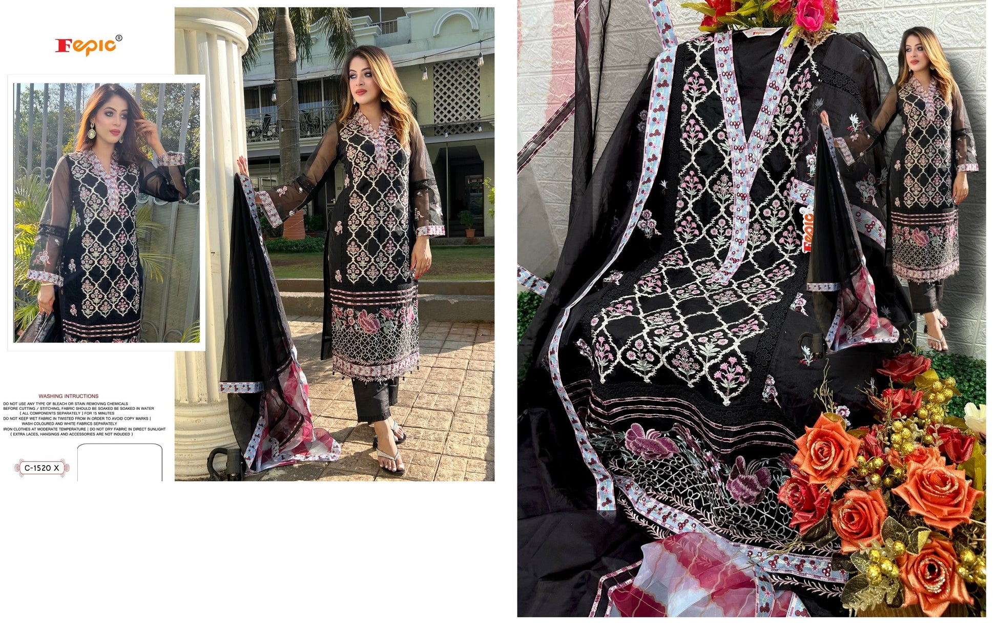 C-1520 Rosemeen Fepic Pakistani Salwar Suits