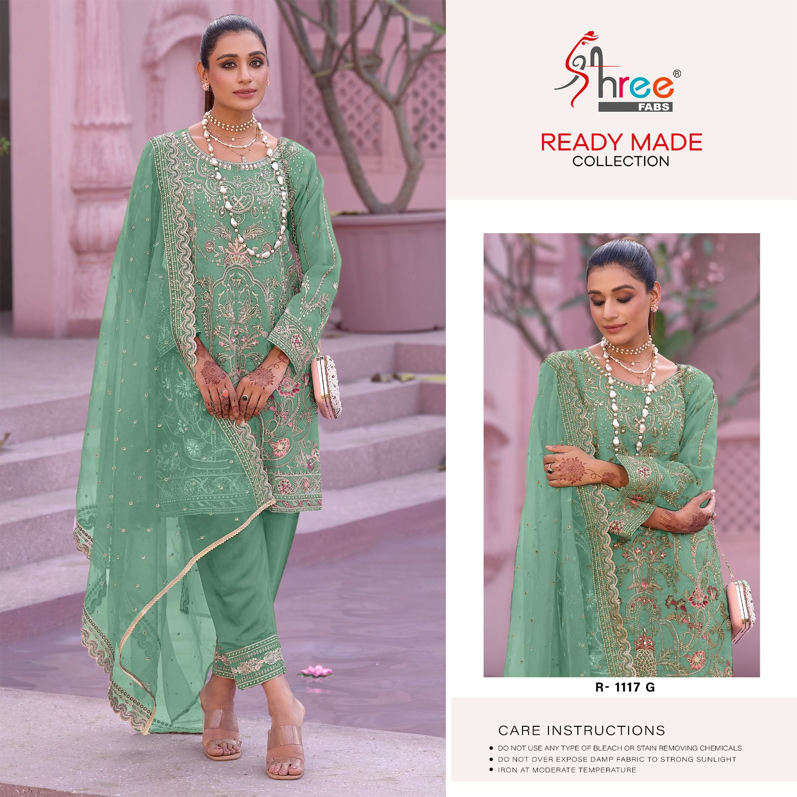 R-1117-G Shree Fabs Pakistani Readymade Suits