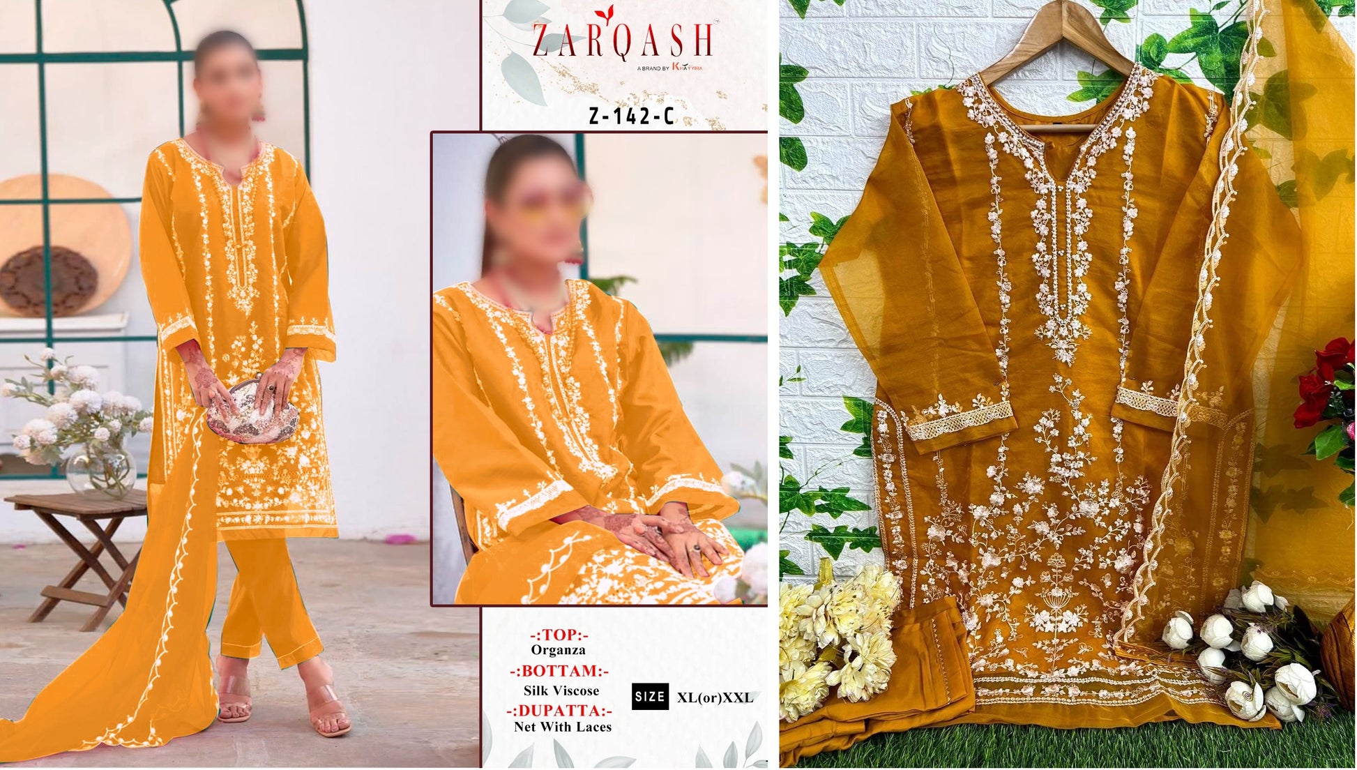 142C Zarqash Pakistani Readymade Suits