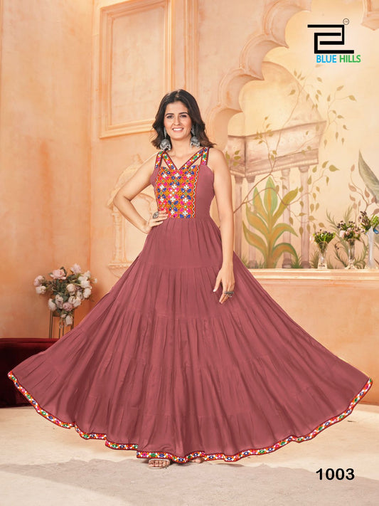 1003 Ghumati Bluehills One Piece Gown
