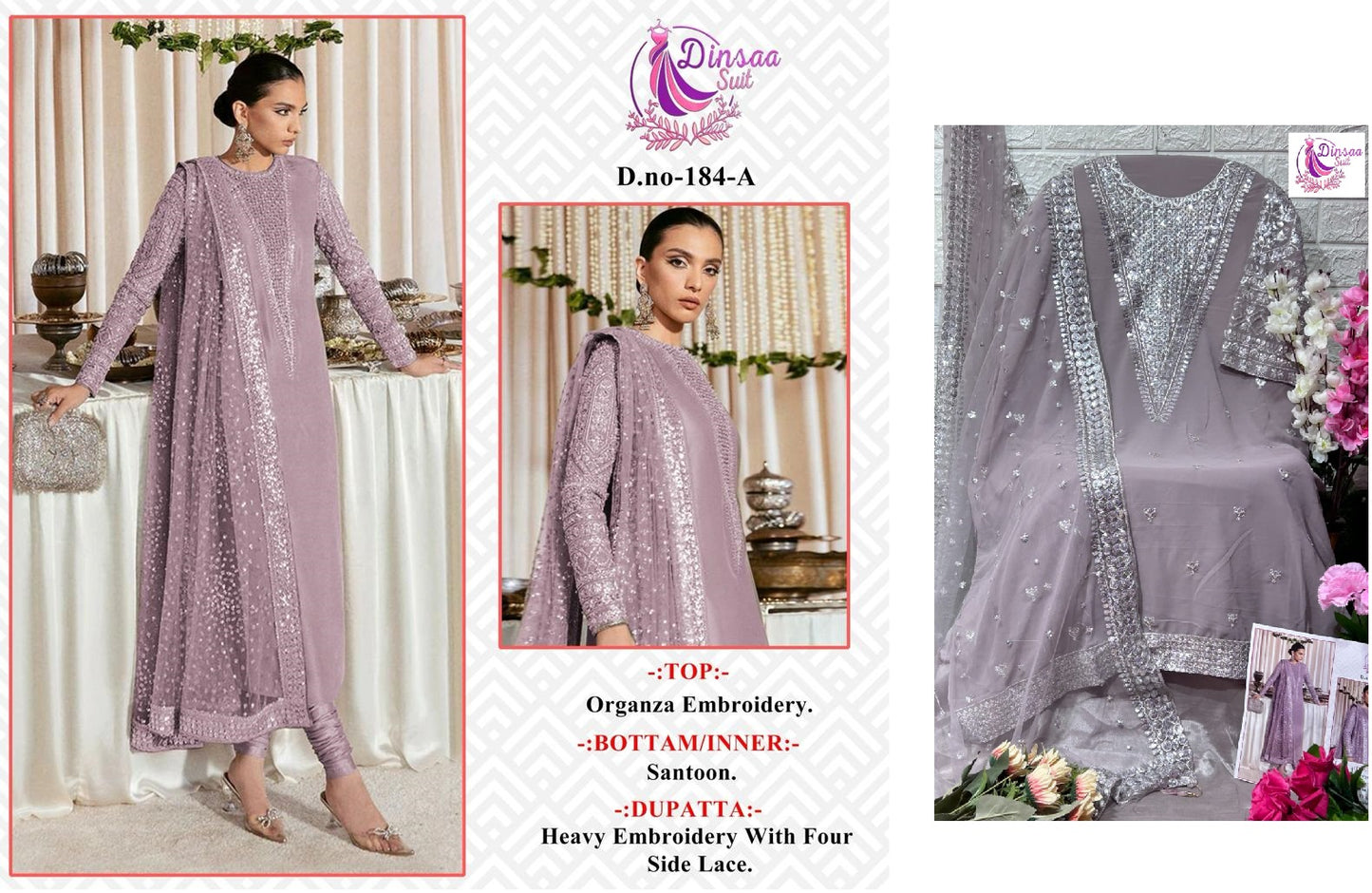 184A Dinsaa Suit Pakistani Salwar Suits