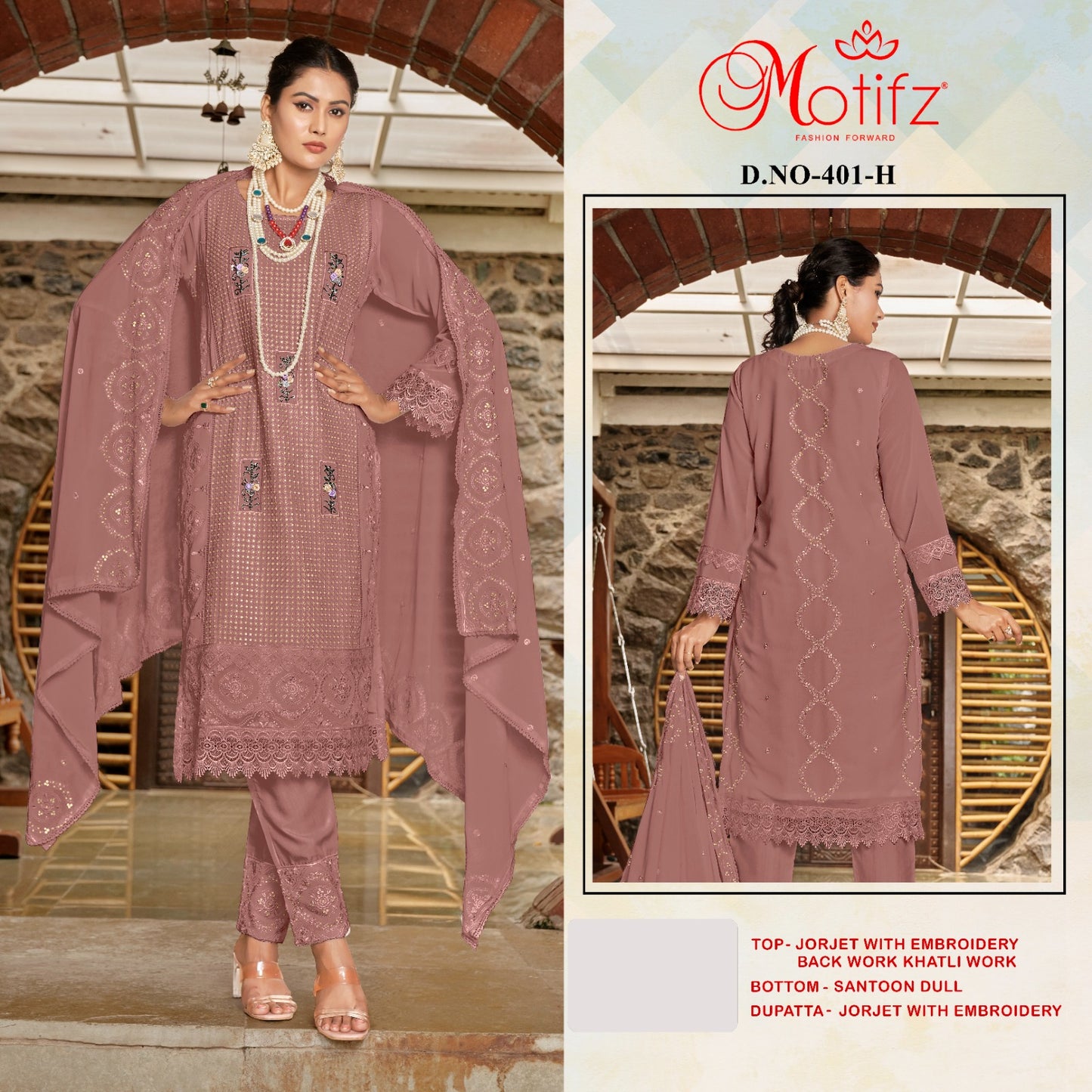 401-H Motifz Pakistani Salwar Suits