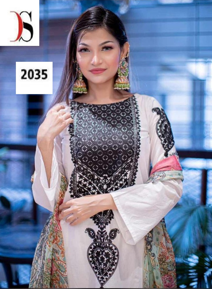 2035 Deepsy Embroidery Pakistani Patch Suits