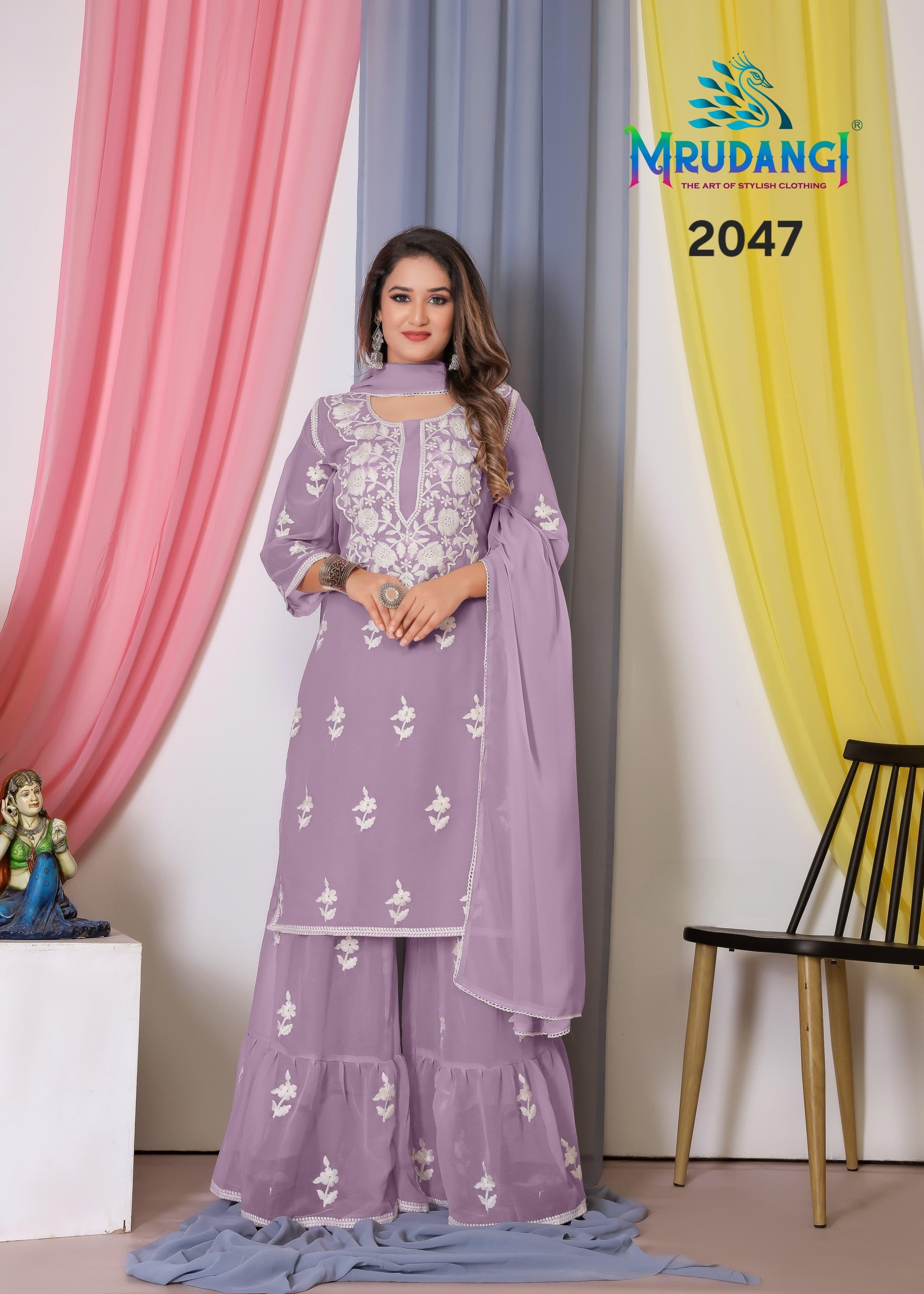 2047 Noor Mrudangi Georgette Readymade Suits