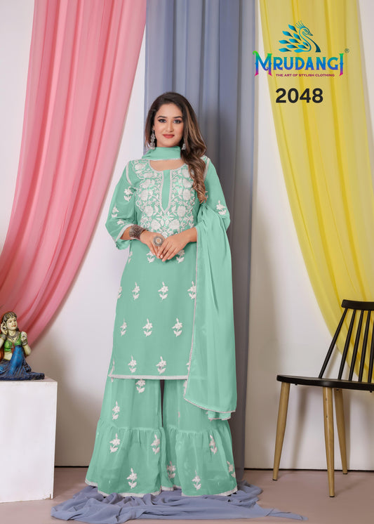 2048 Noor Mrudangi Georgette Readymade Suits
