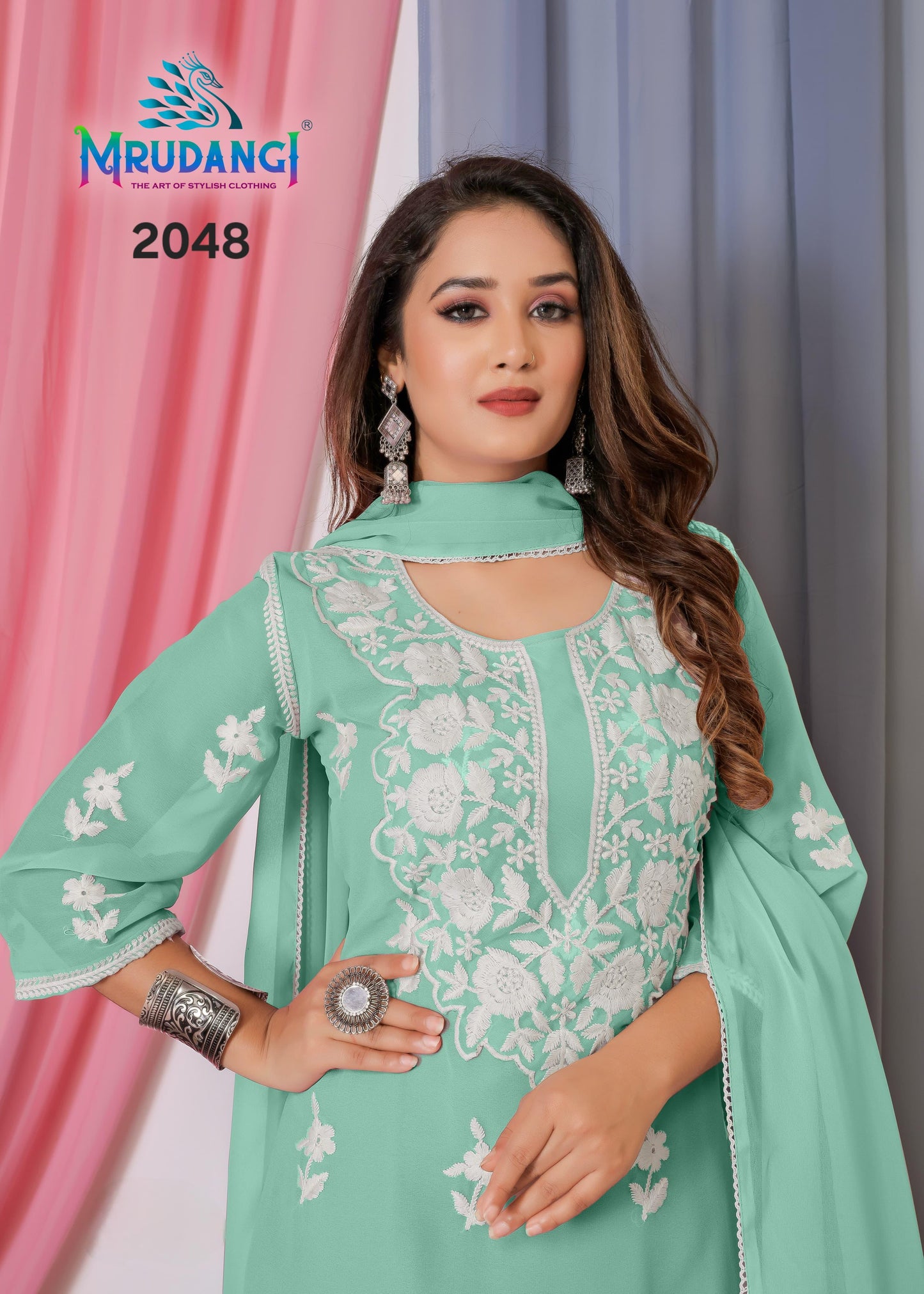 2048 Noor Mrudangi Georgette Readymade Suits