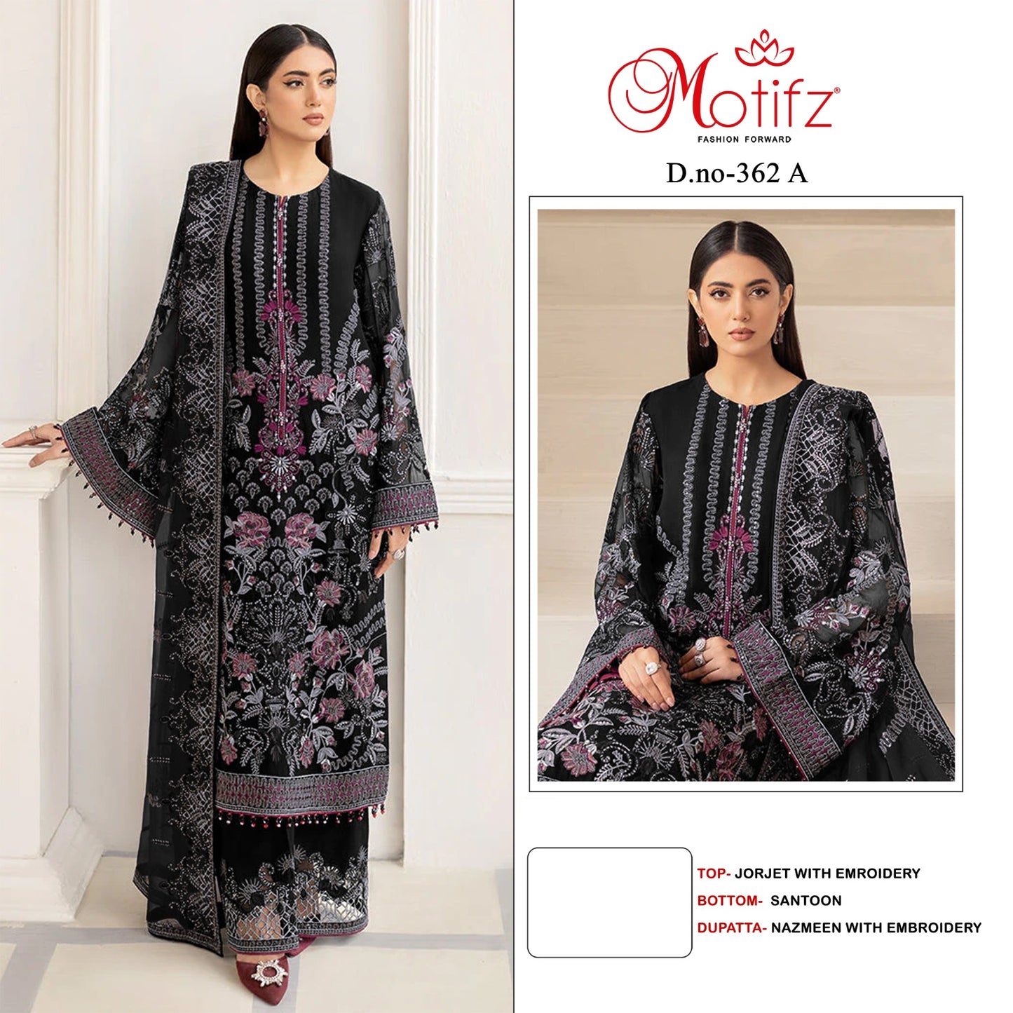 362-A Motifz Pakistani Salwar Suits