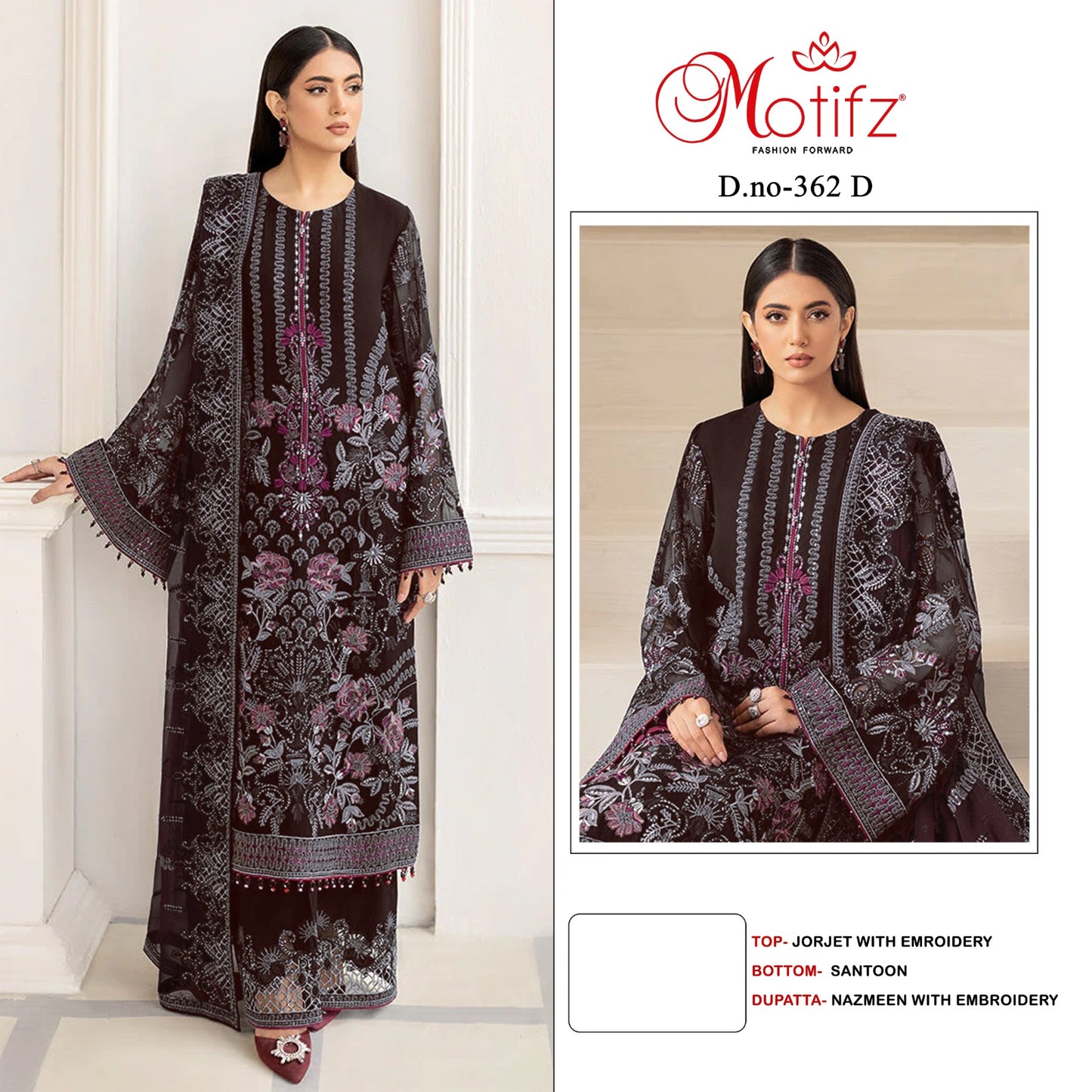 362-D Motifz Pakistani Salwar Suits