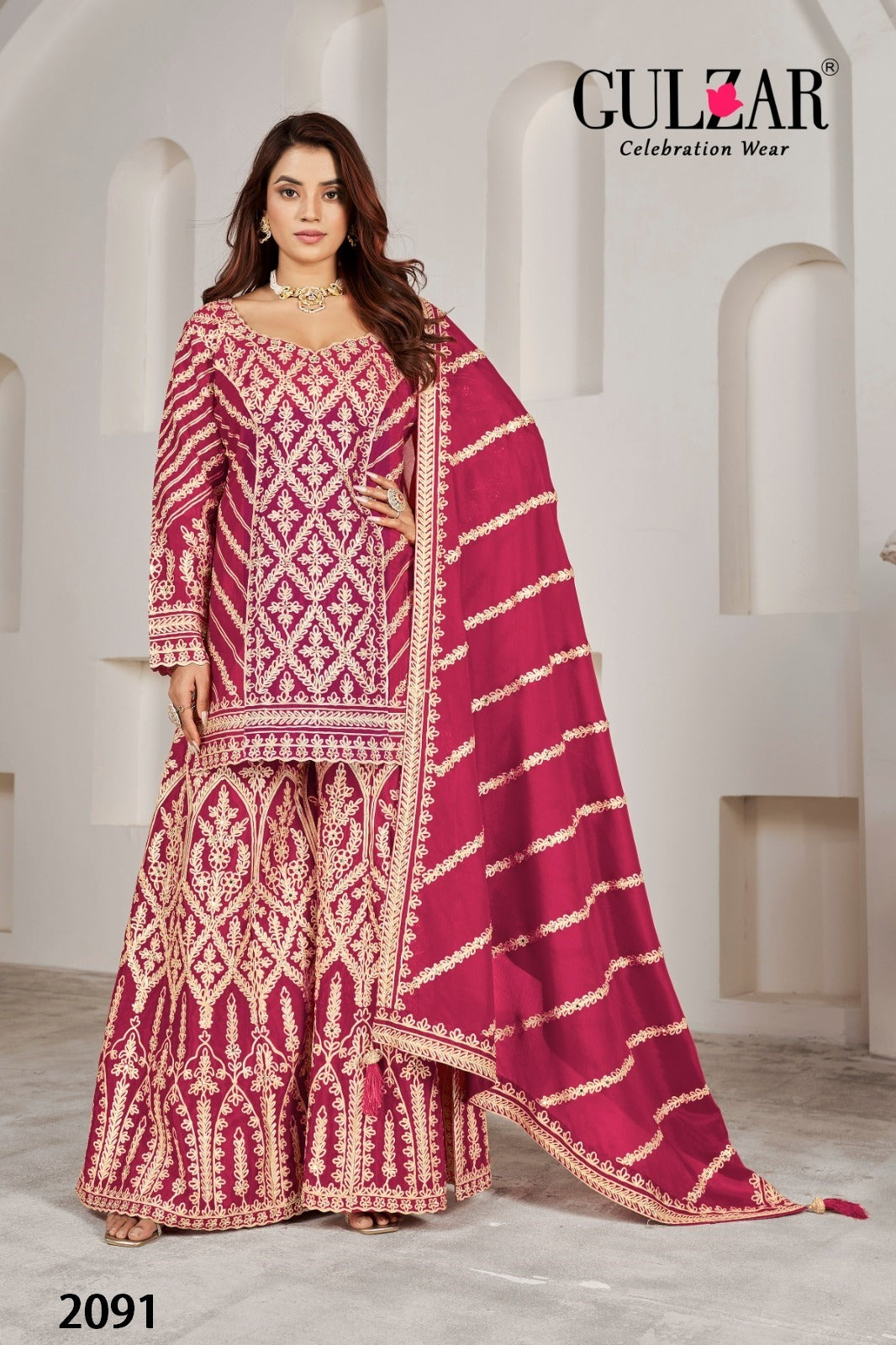 2091 Gotakari Gulzar Premium Chinon Readymade Suits