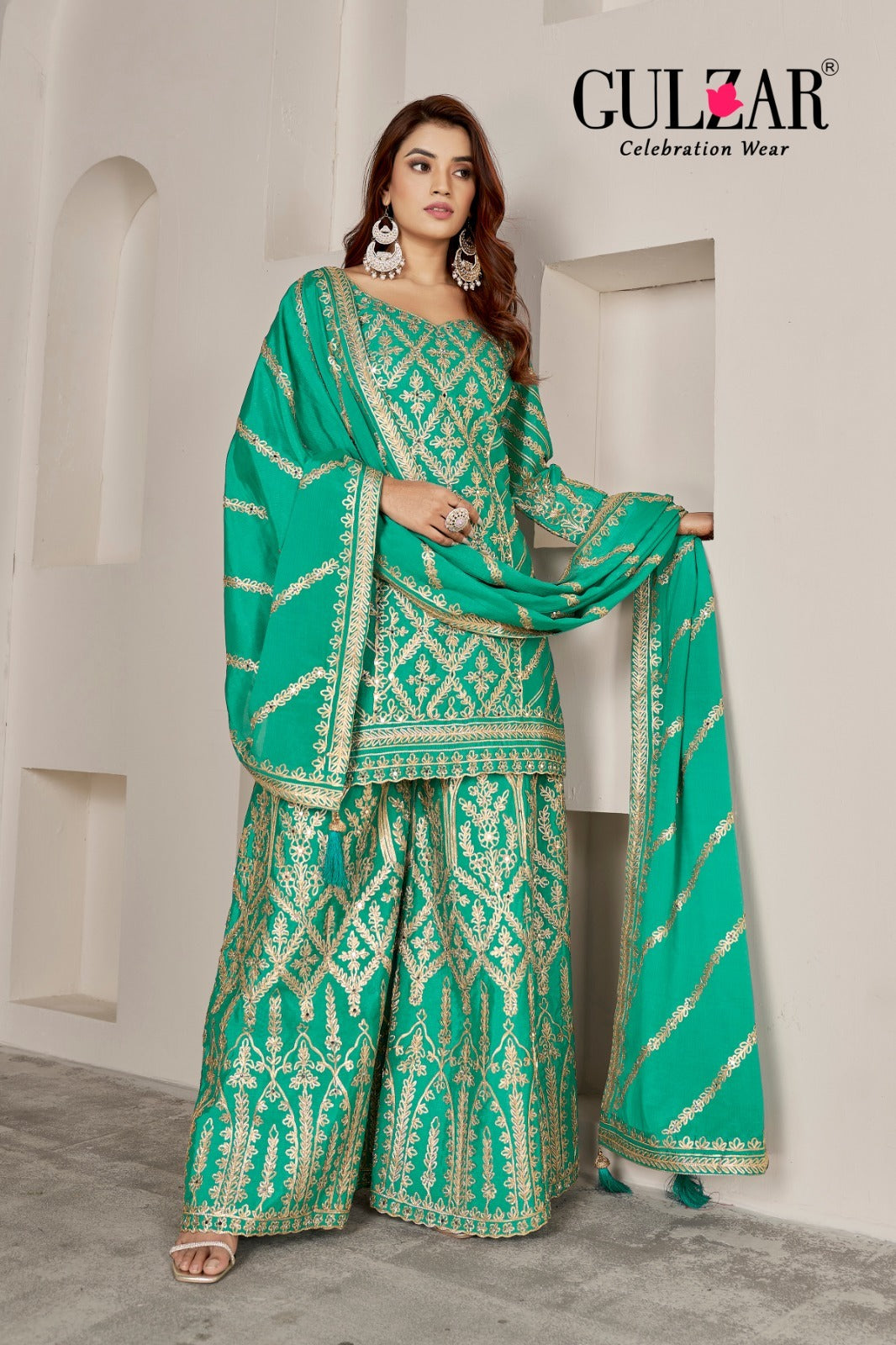 2093 Gotakari Gulzar Premium Chinon Readymade Suits