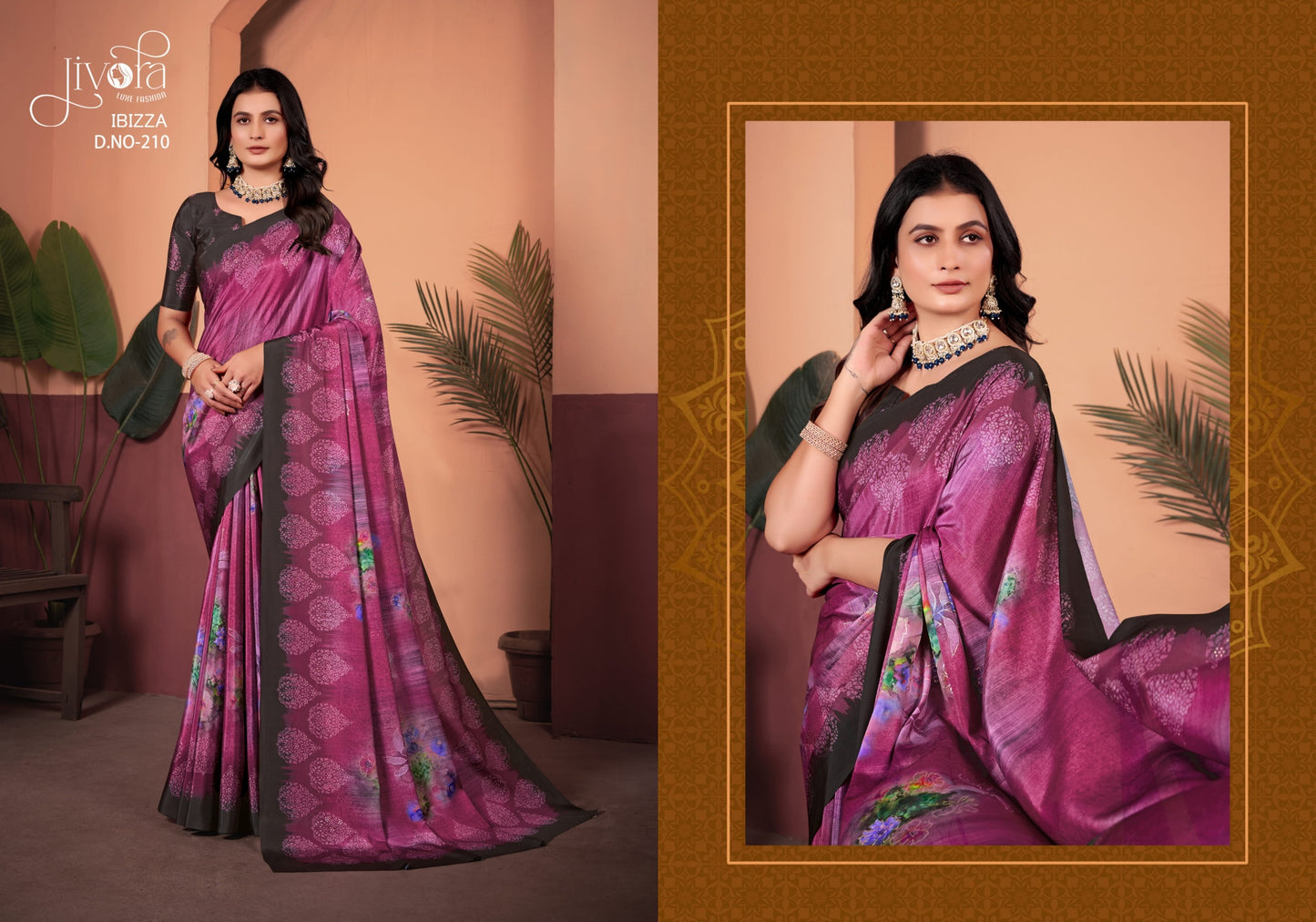 210 Ibizza Jivora Crape Sarees