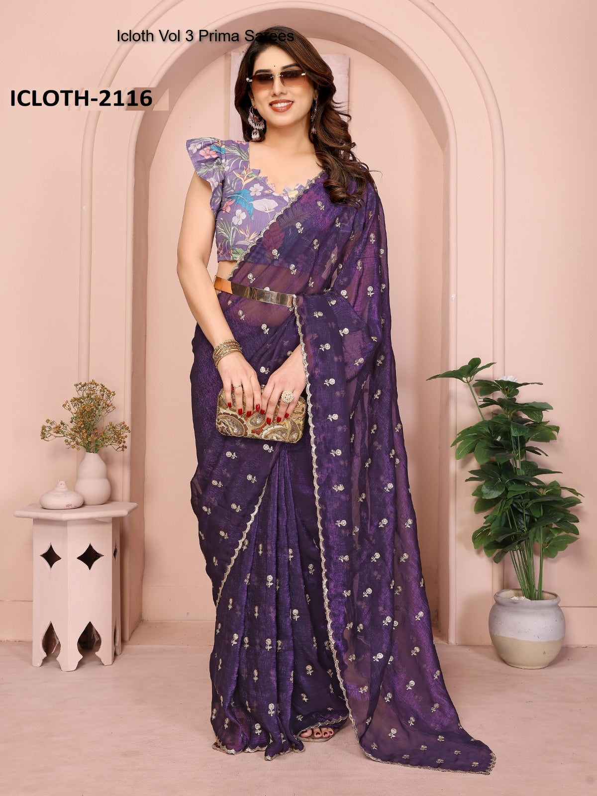 2116 Icloth Vol 3 Prima Crunchy Crush Sarees
