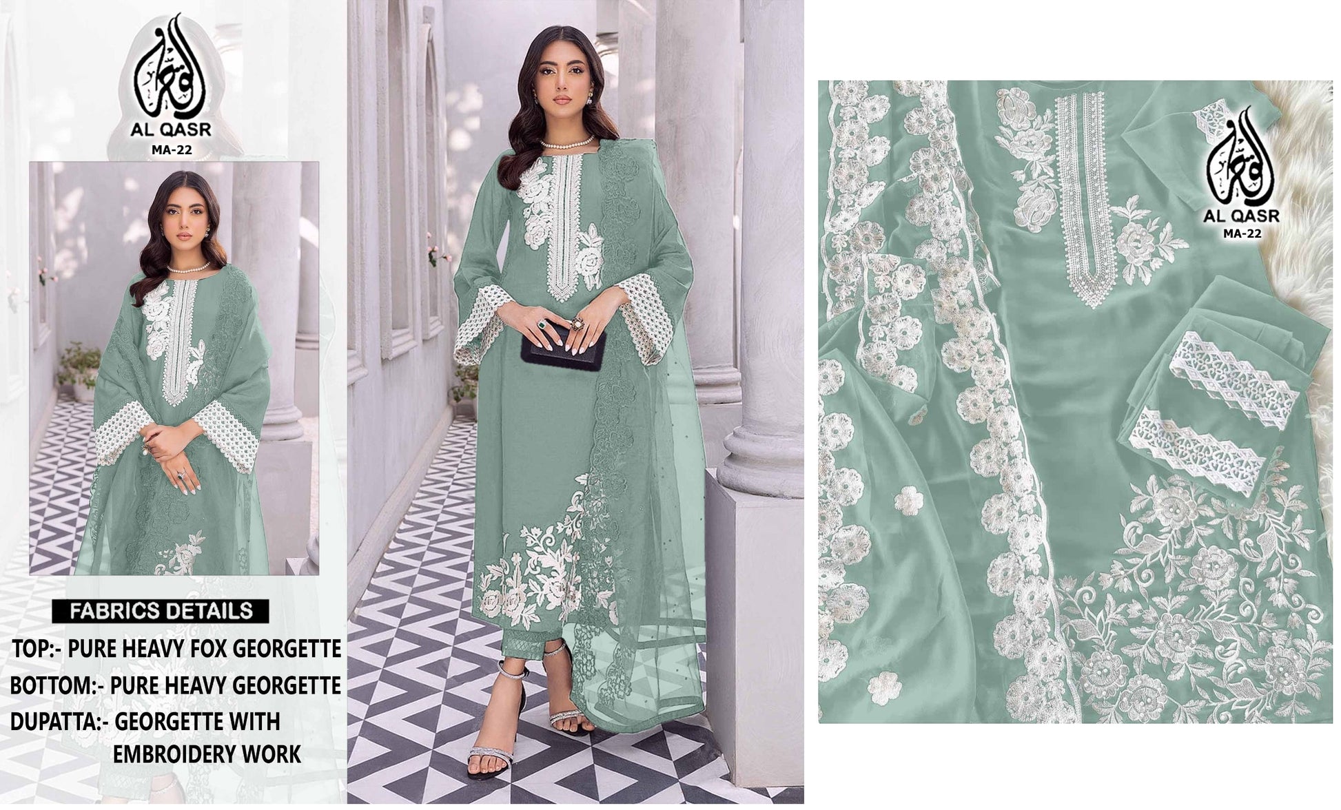 Ma-22 Pista Al Qasr Pakistani Readymade Suits