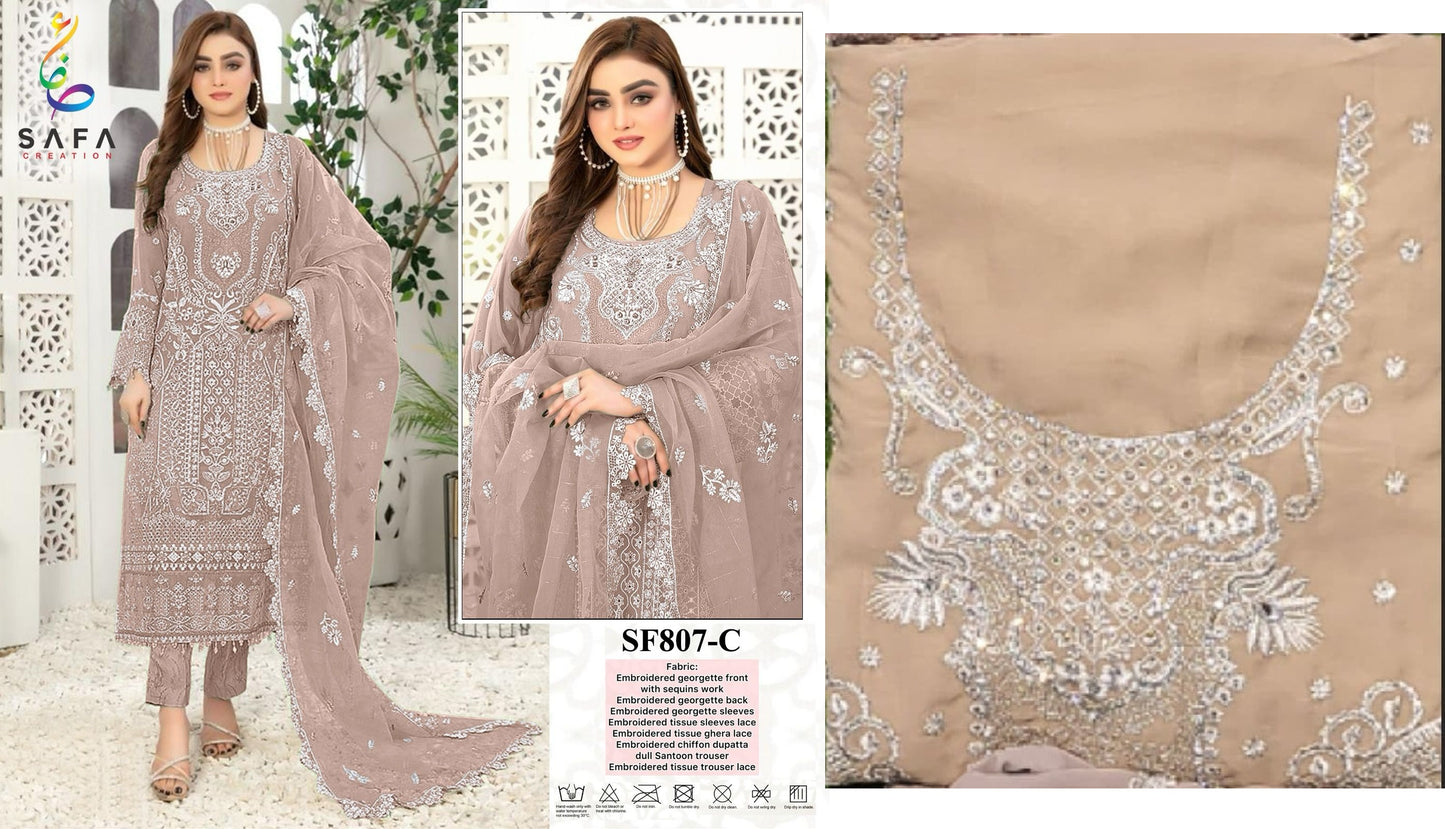807C Safa Creation Pakistani Salwar Suits