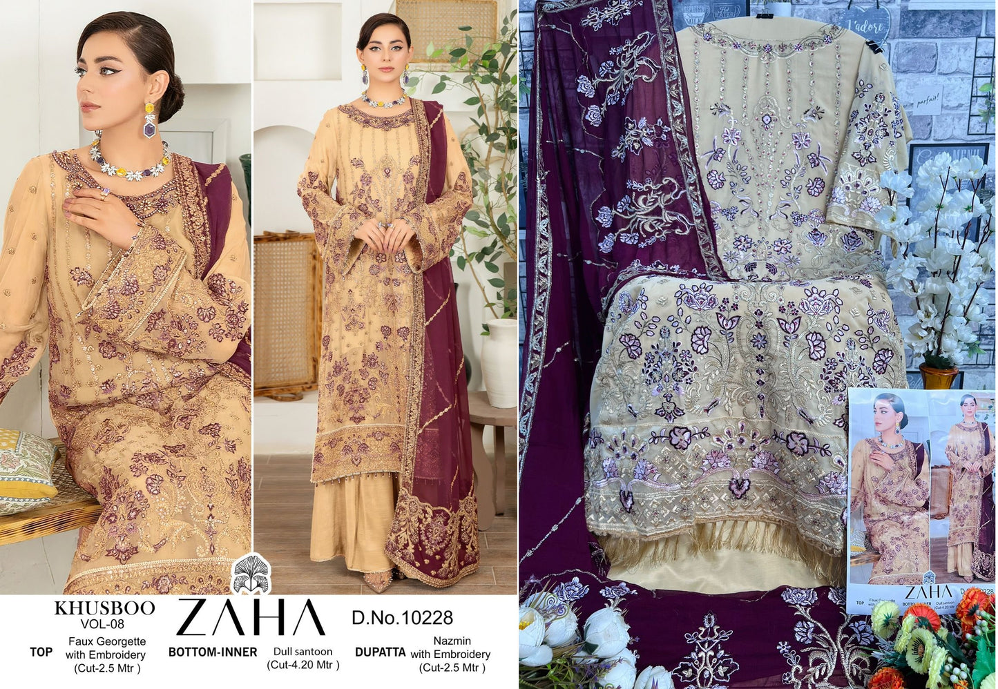 10228 Zaha Pakistani Salwar Suits