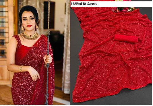 152 Red Bt Sarees