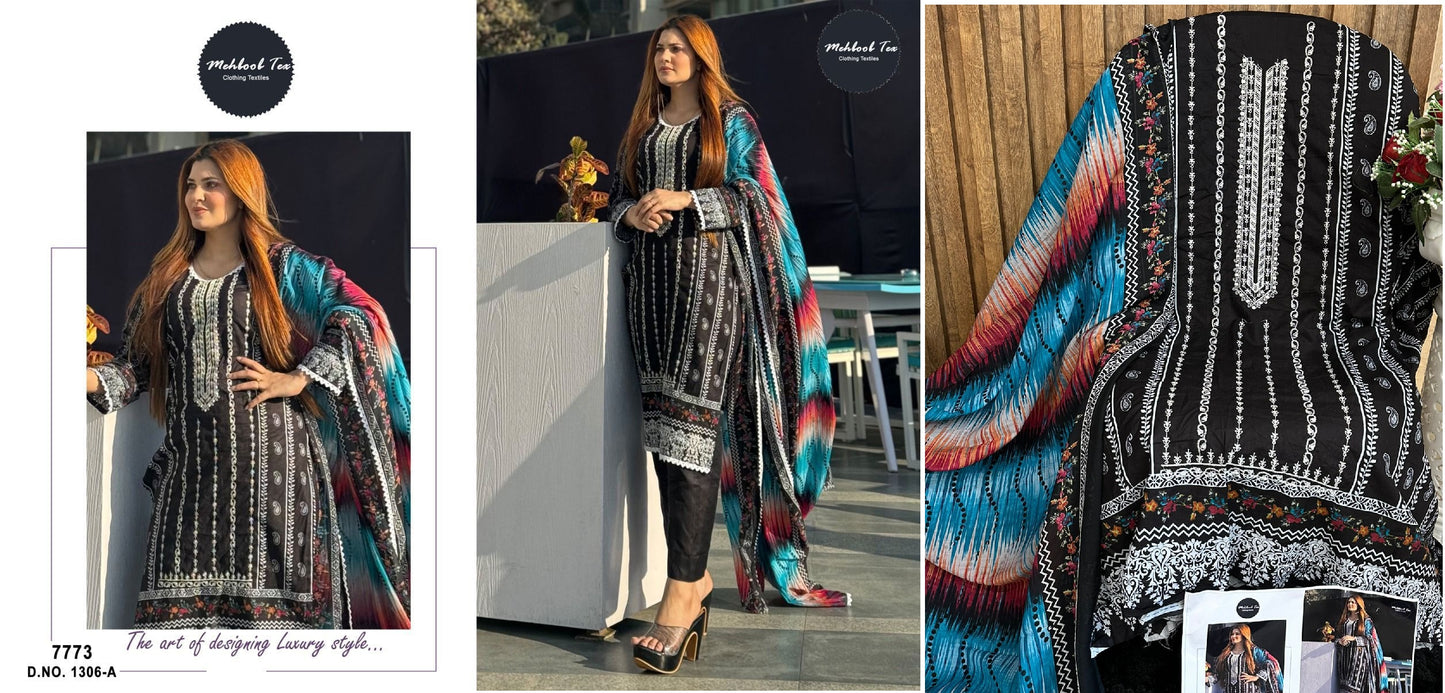 1306A Mehboob Tex Pakistani Salwar Suits