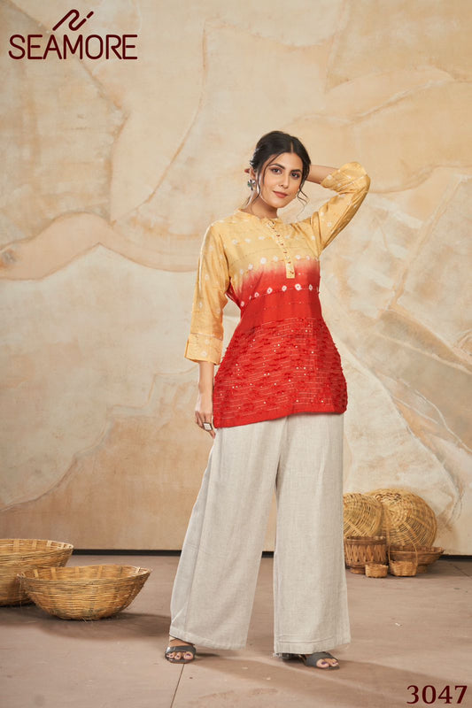 3047 Kalgi Seamore Short Kurti