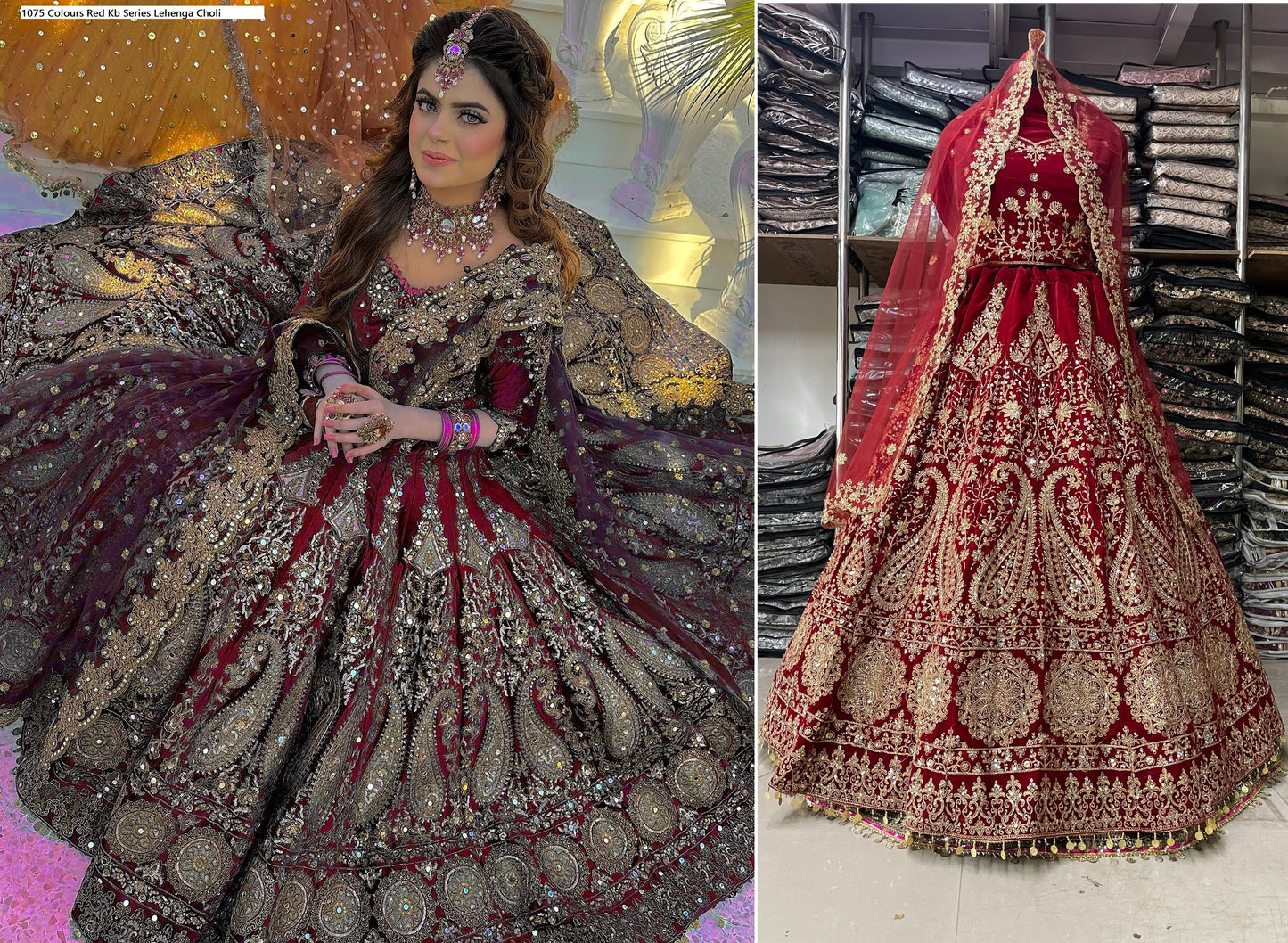 1075 Red Kb Series Lehenga Choli
