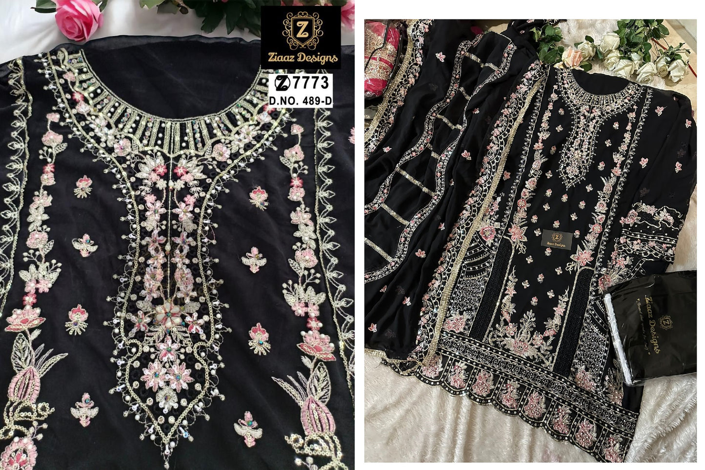 489D Ziaaz Designs Pakistani Salwar Suits