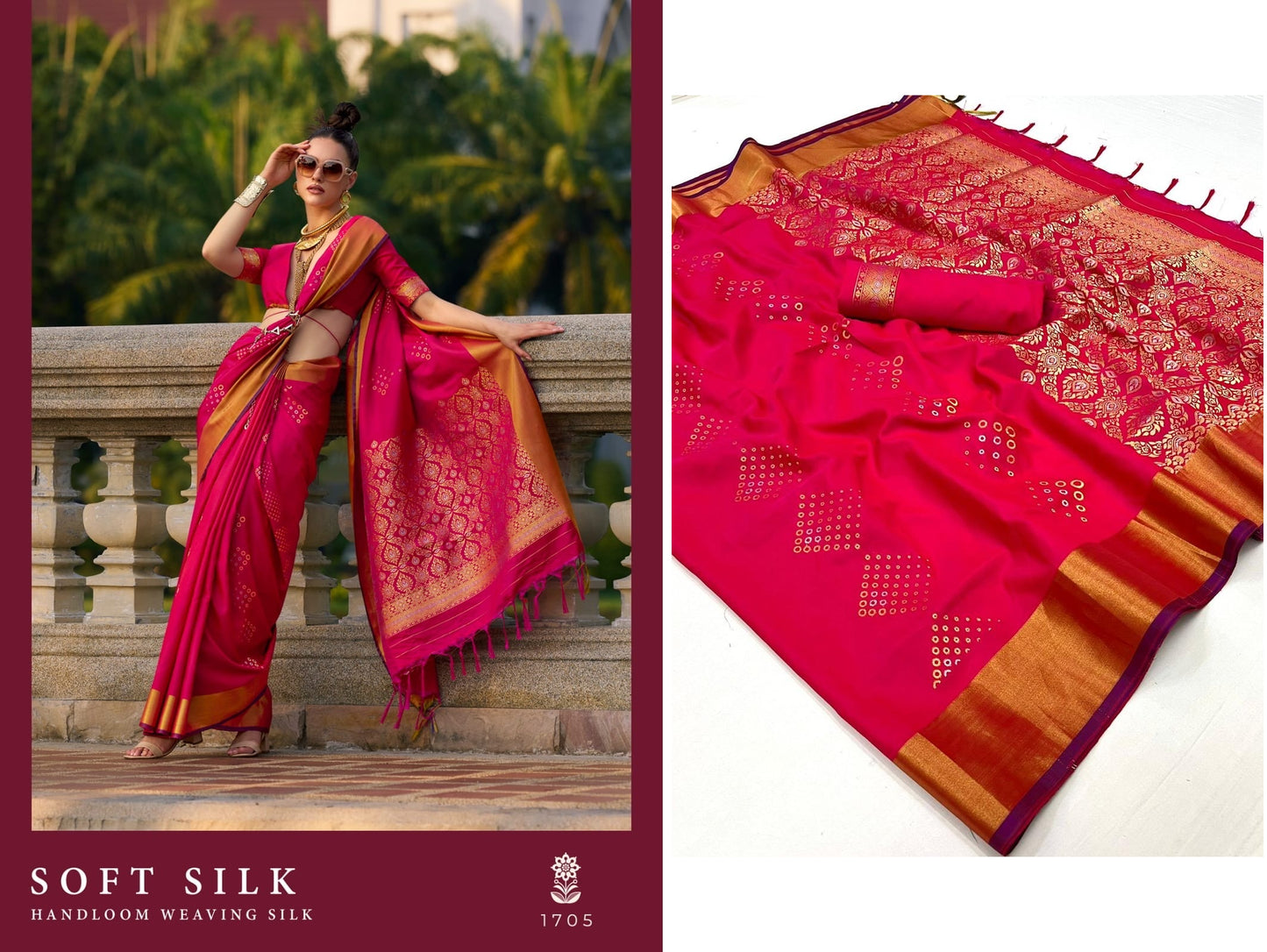 1705 Soft Silk Rajtex Sarees