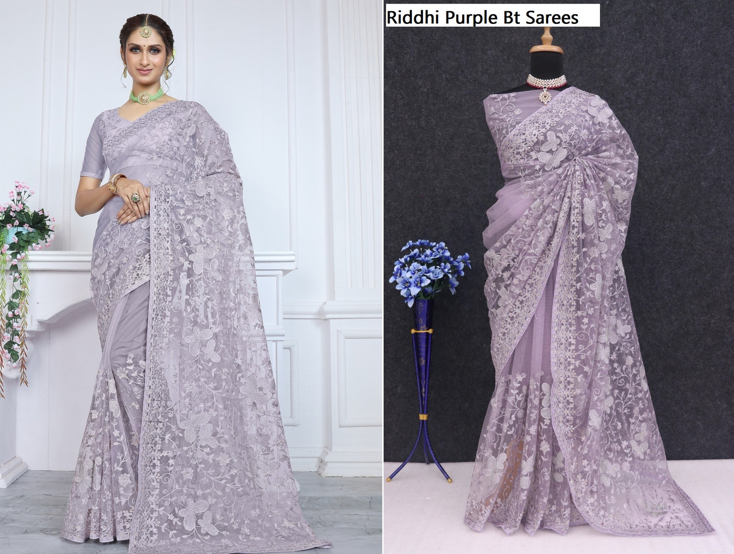 Riddhi Purple Bt Sarees
