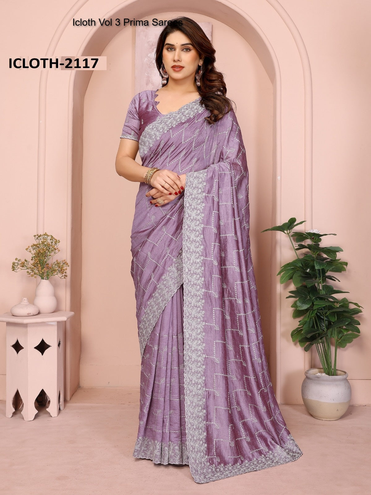 2117 Icloth Vol 3 Prima Vichitra Sarees