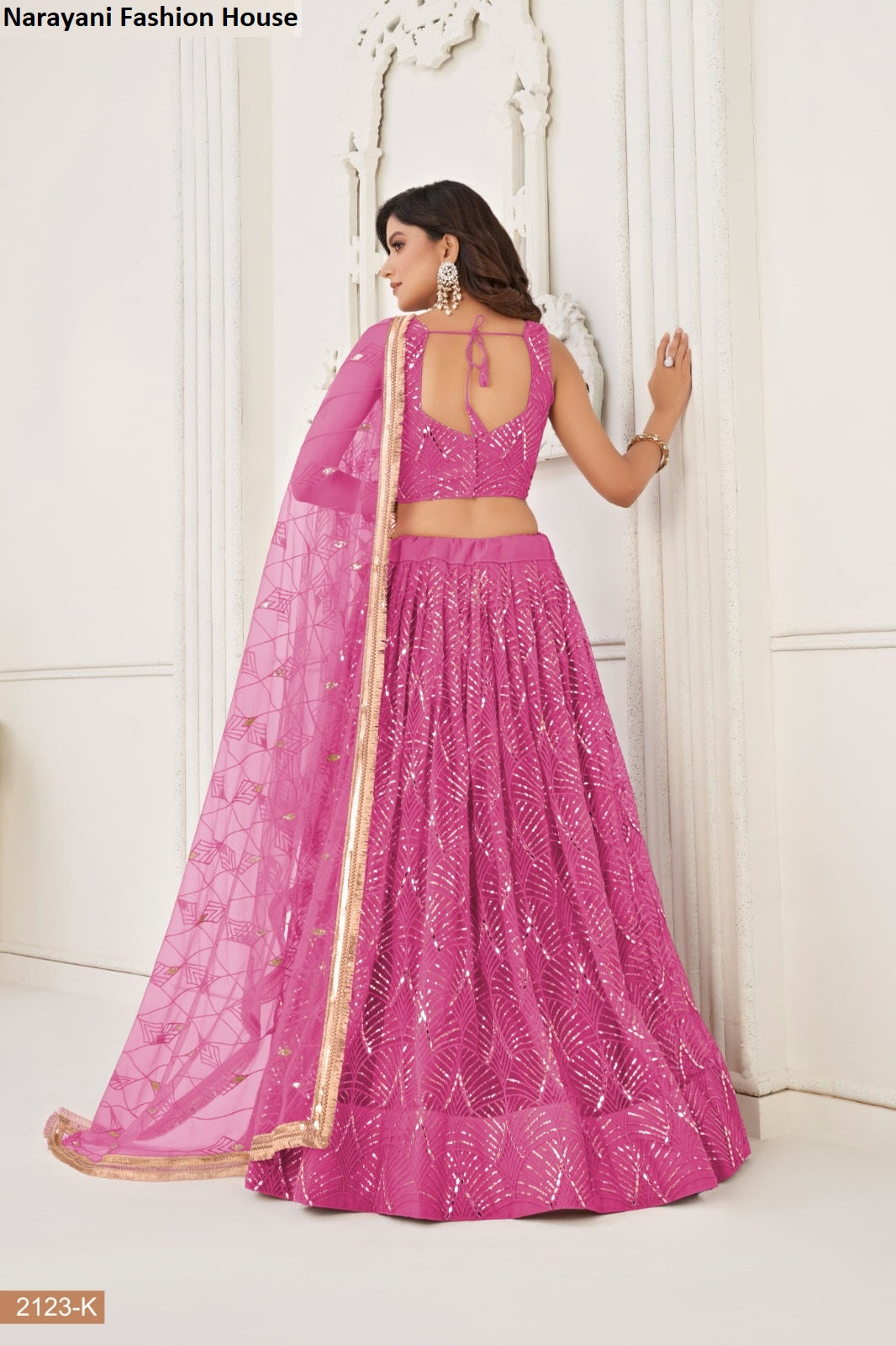 2123K Narayani Fashion House Butterfly Net Lehenga Choli