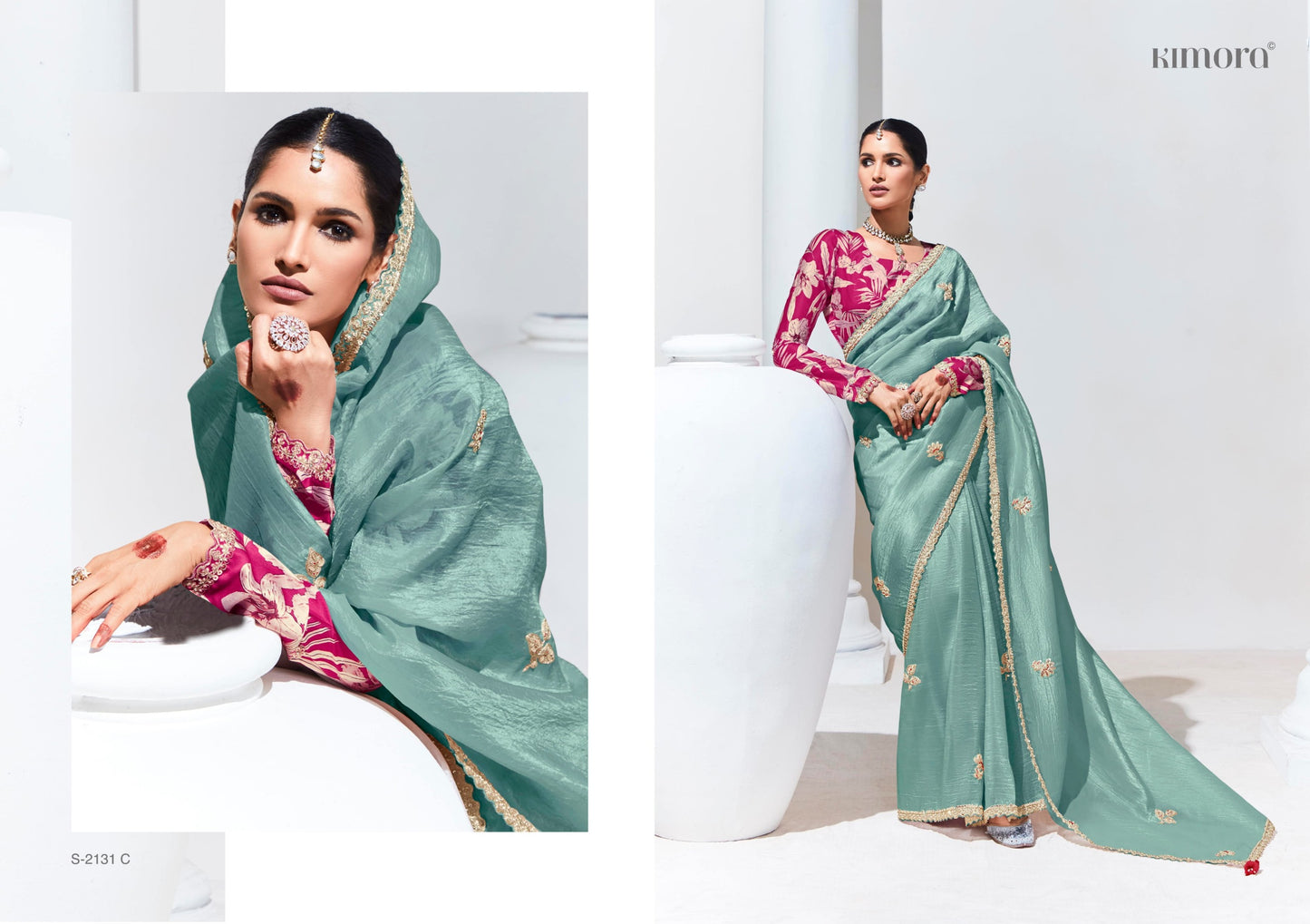 2131C Rangat Kimora Tissue Sarees