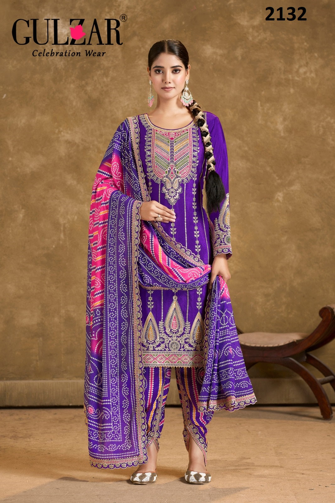 2132 Phoolzari Vol 2 Gulzar Mirror Work Readymade Suits