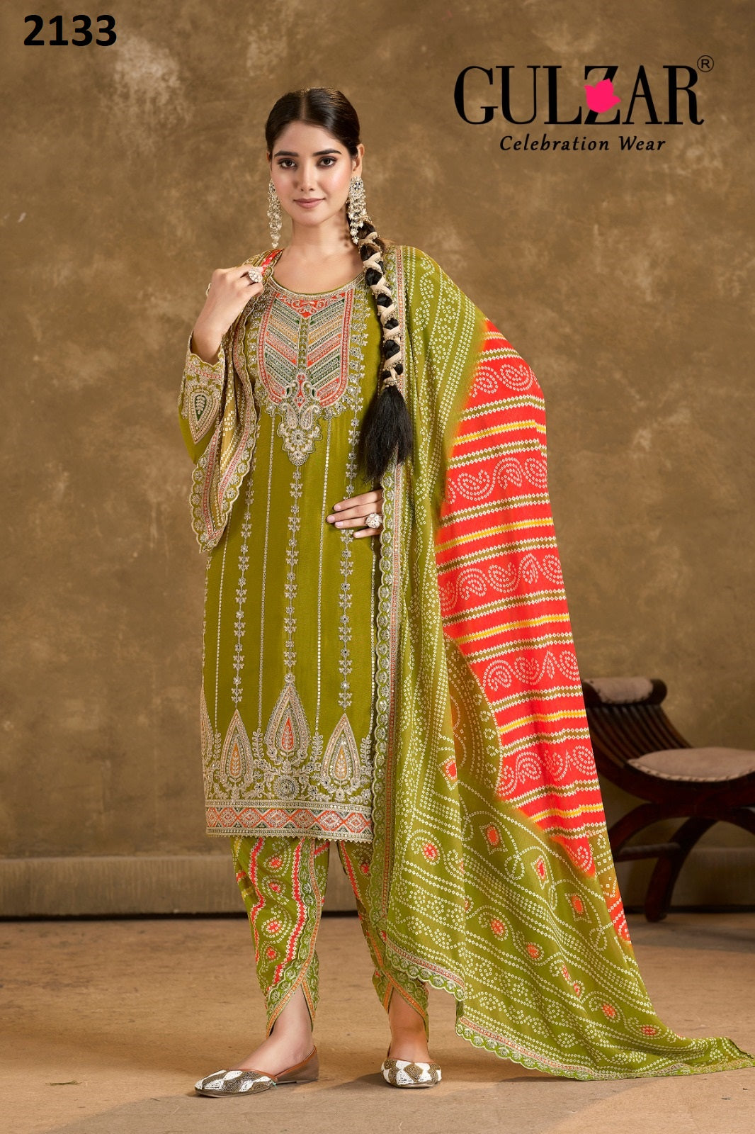 2133 Phoolzari Vol 2 Gulzar Mirror Work Readymade Suits