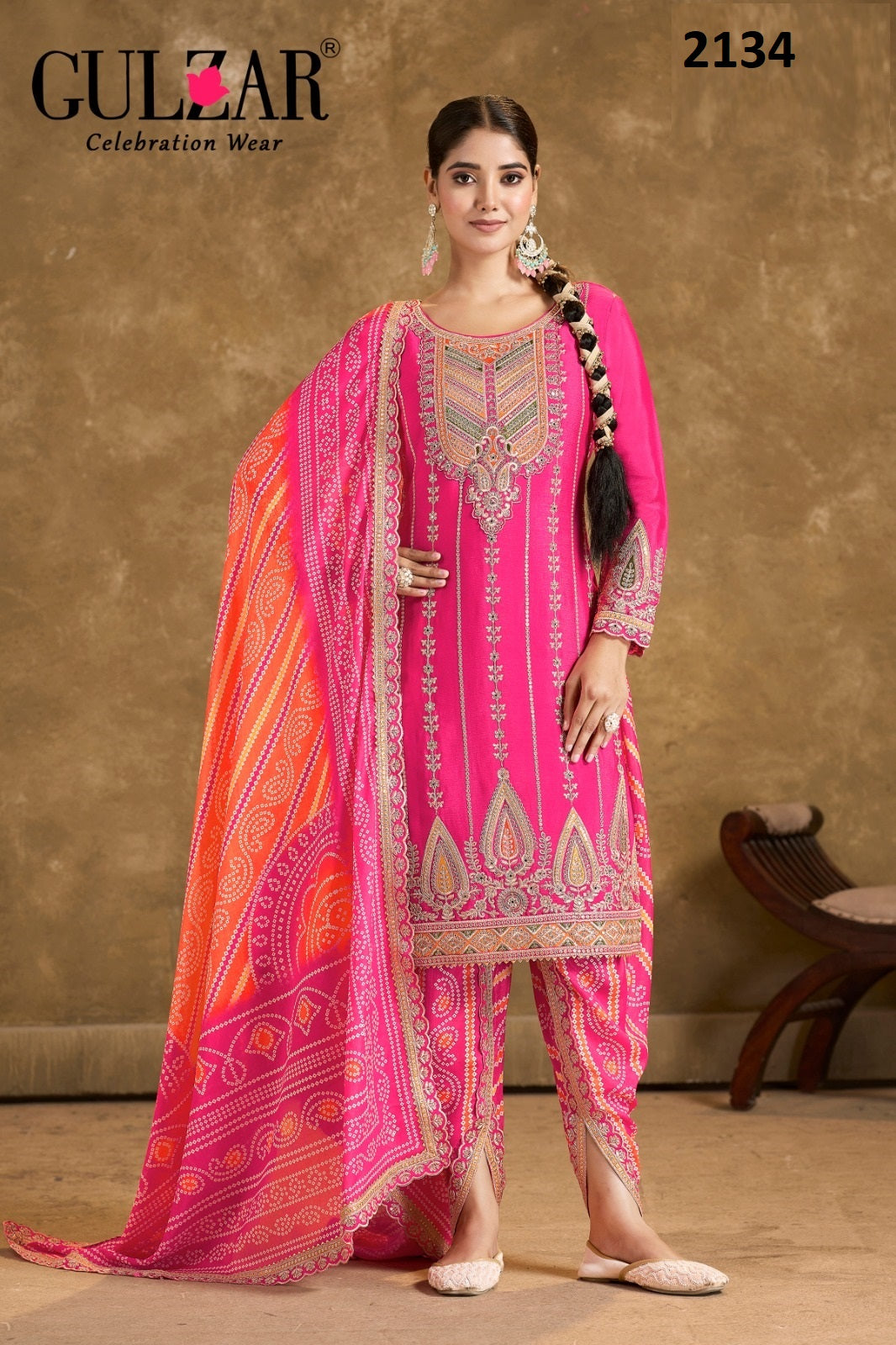 2134 Phoolzari Vol 2 Gulzar Mirror Work Readymade Suits