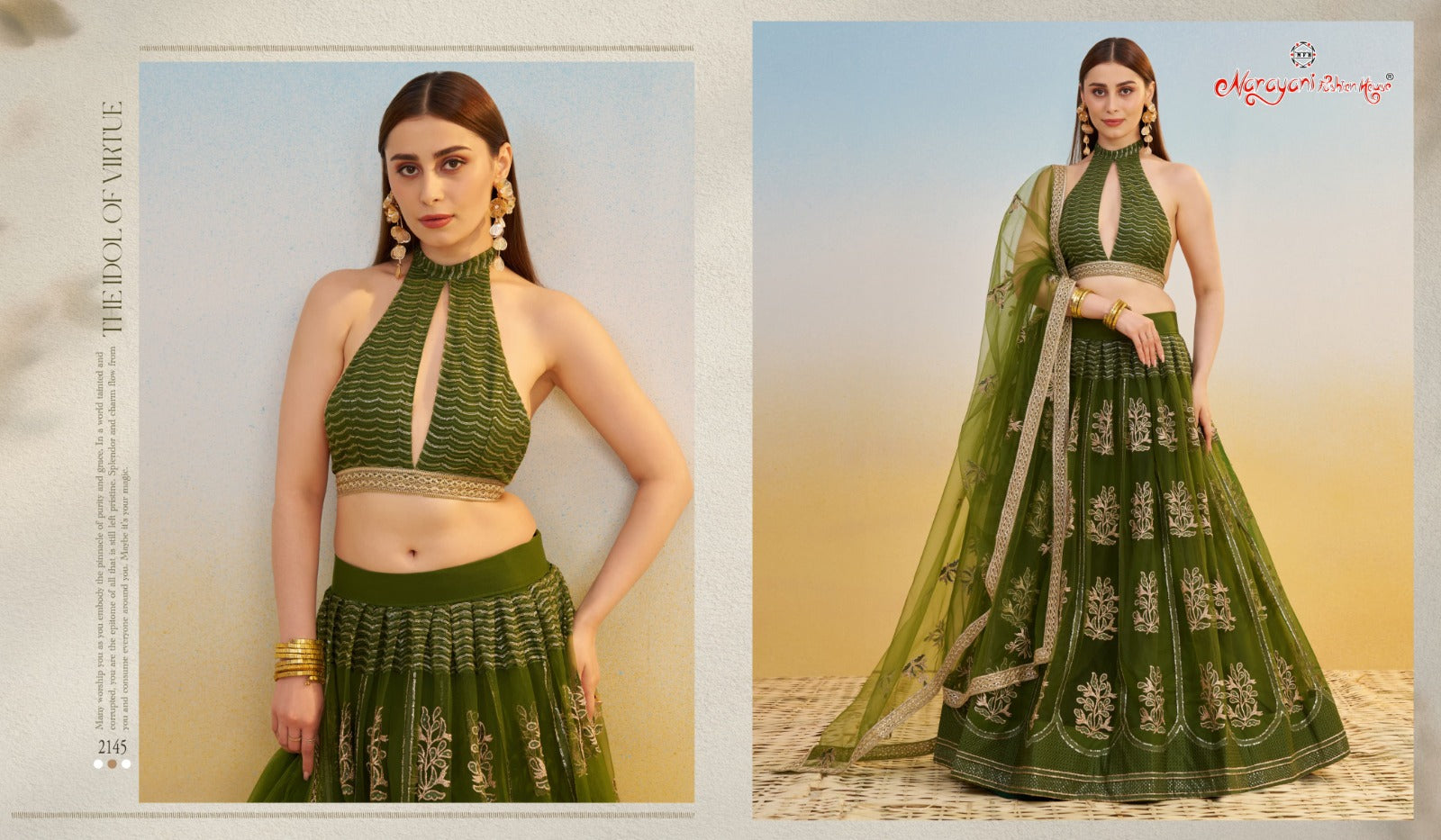 2145 Kelaya Vol 9 Narayani Fashion House Butterfly Net Lehenga Choli