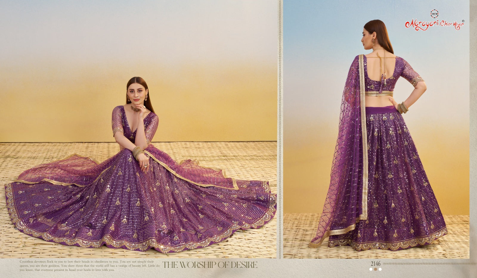2146 Kelaya Vol 9 Narayani Fashion House Butterfly Net Lehenga Choli