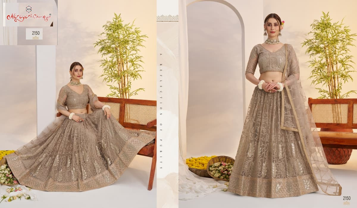 2150 Matellic Gary Kelaya Vol-10 Narayani Fashion House Butterfly Net Lehenga Choli