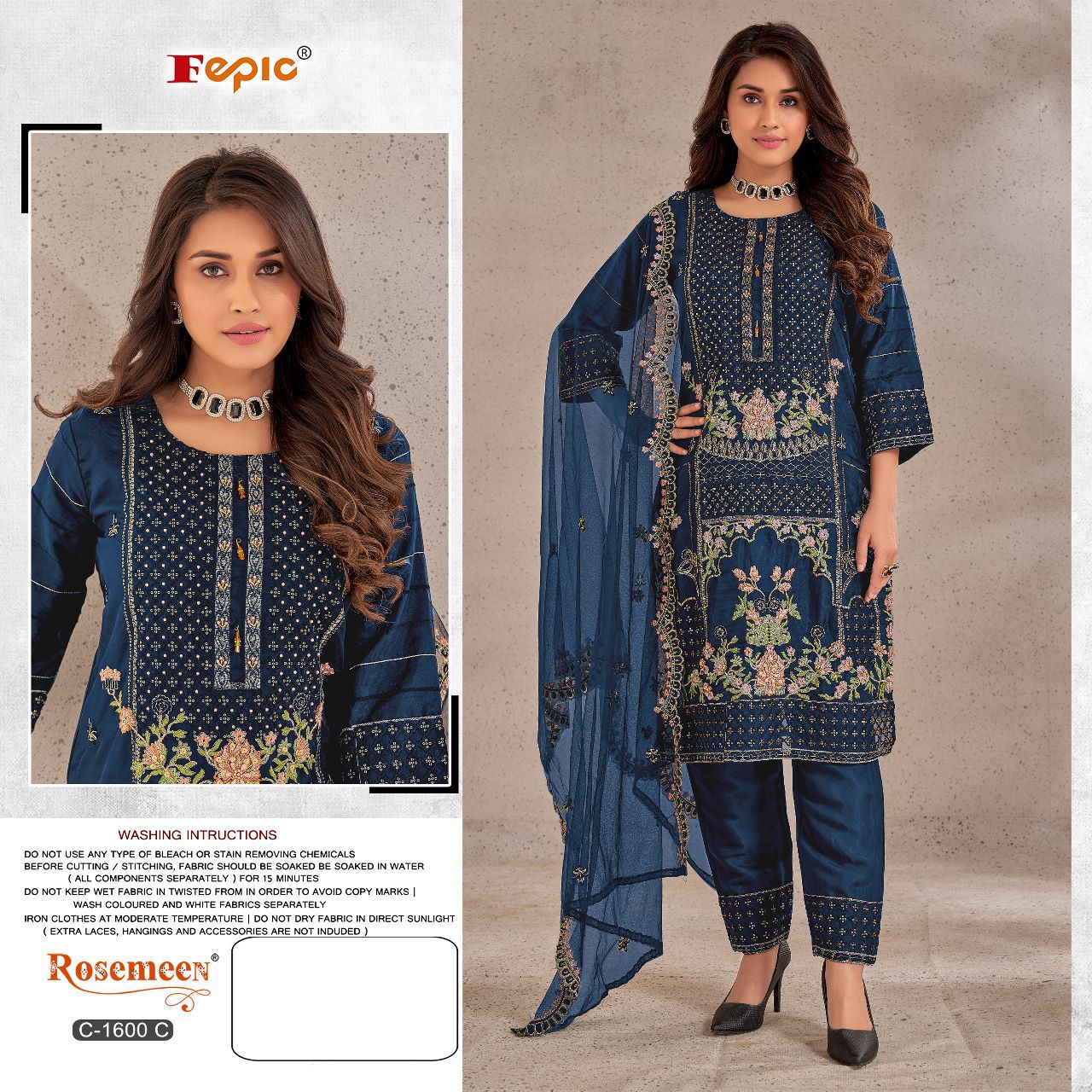 C-1600-C Rosemeen Fepic Pakistani Salwar Suits