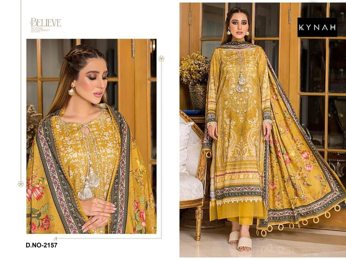 2157 Kynah Printed Pakistani Salwar Suits