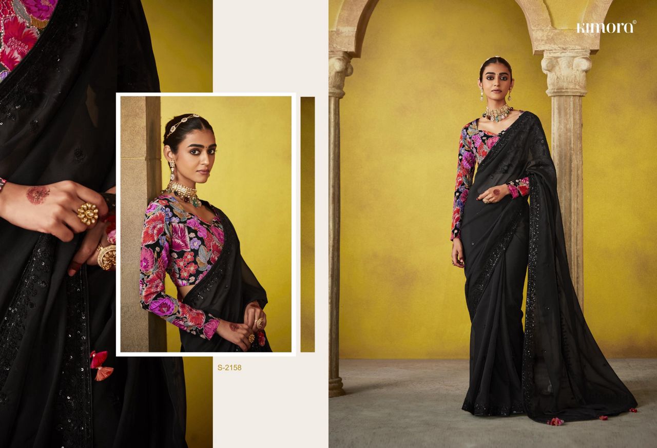 2158 Divani Kimora Embroidered Sarees