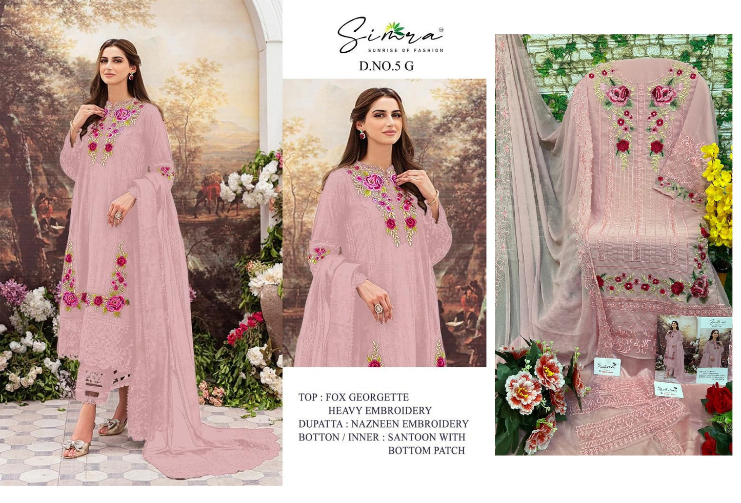 5-G Simra Pakistani Salwar Suits