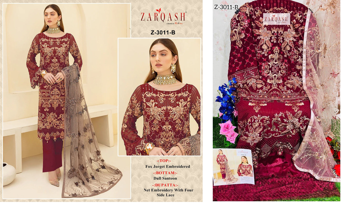 3011-B Zarqash Pakistani Salwar Suits