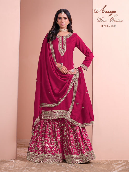 216B Aanaya Vol 216 Dani Creation Art Silk Unstitched Suits